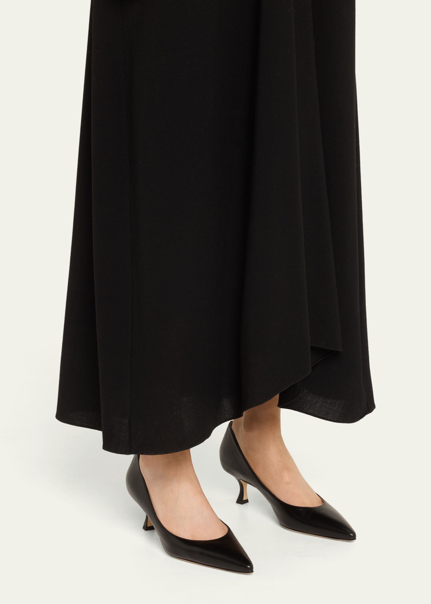 Manolo Blahnik Srila Leather Low Pumps Image 2 of 6