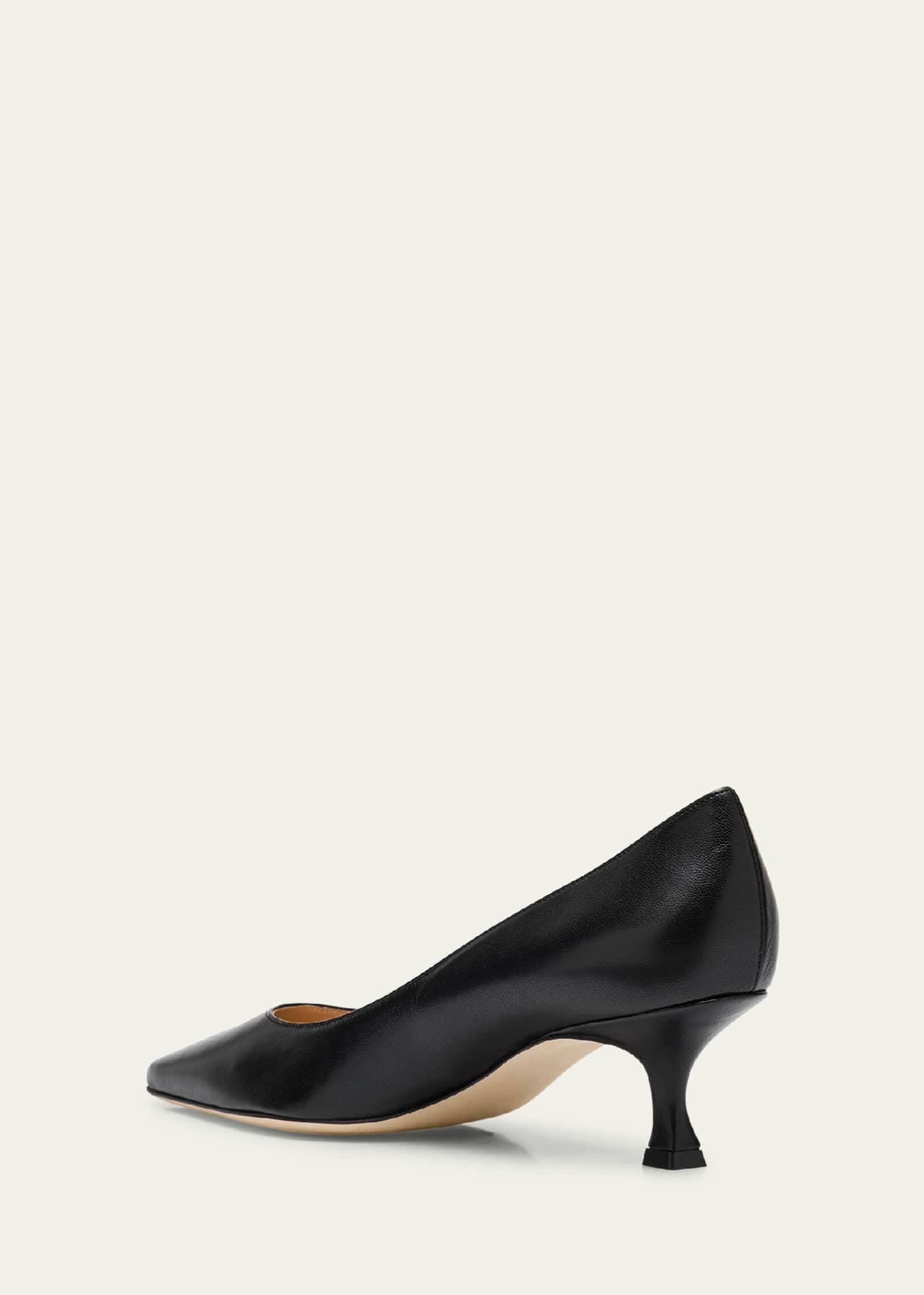 Manolo Blahnik Srila Leather Low Pumps Image 4 of 6