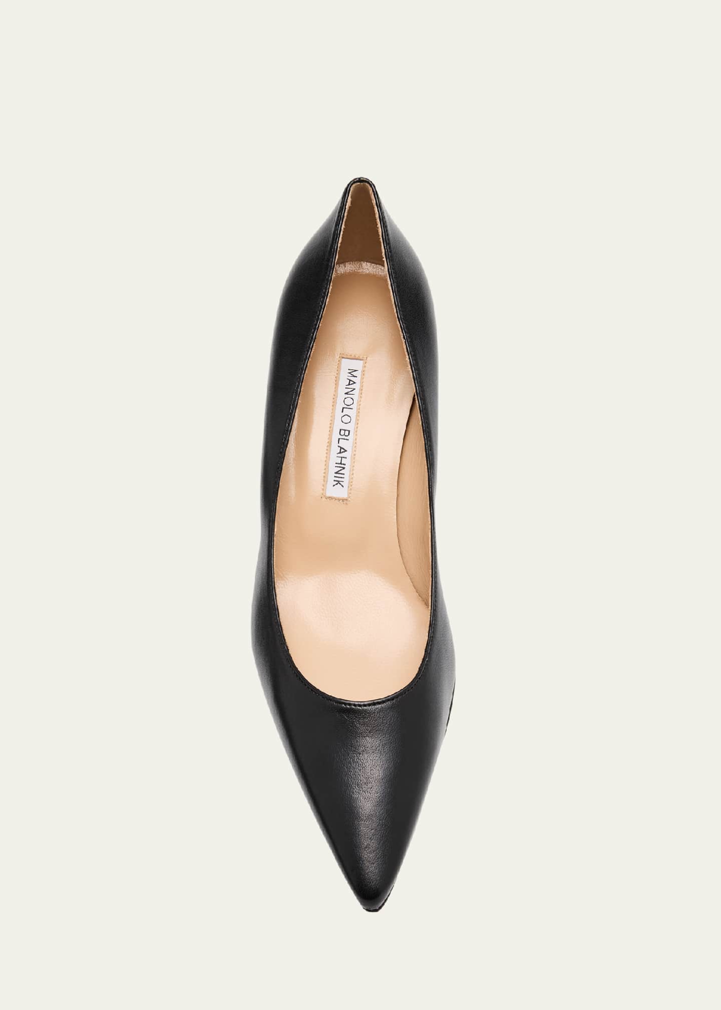 Manolo Blahnik Srila Leather Low Pumps Image 6 of 6