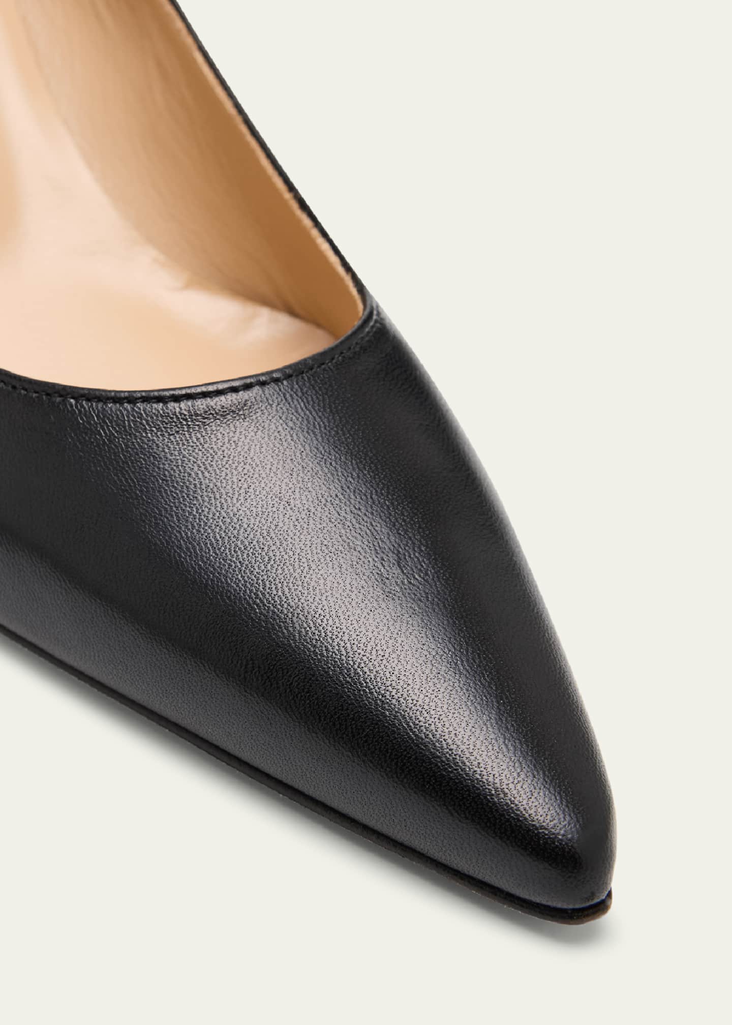 Manolo Blahnik Srila Leather Low Pumps Image 5 of 6