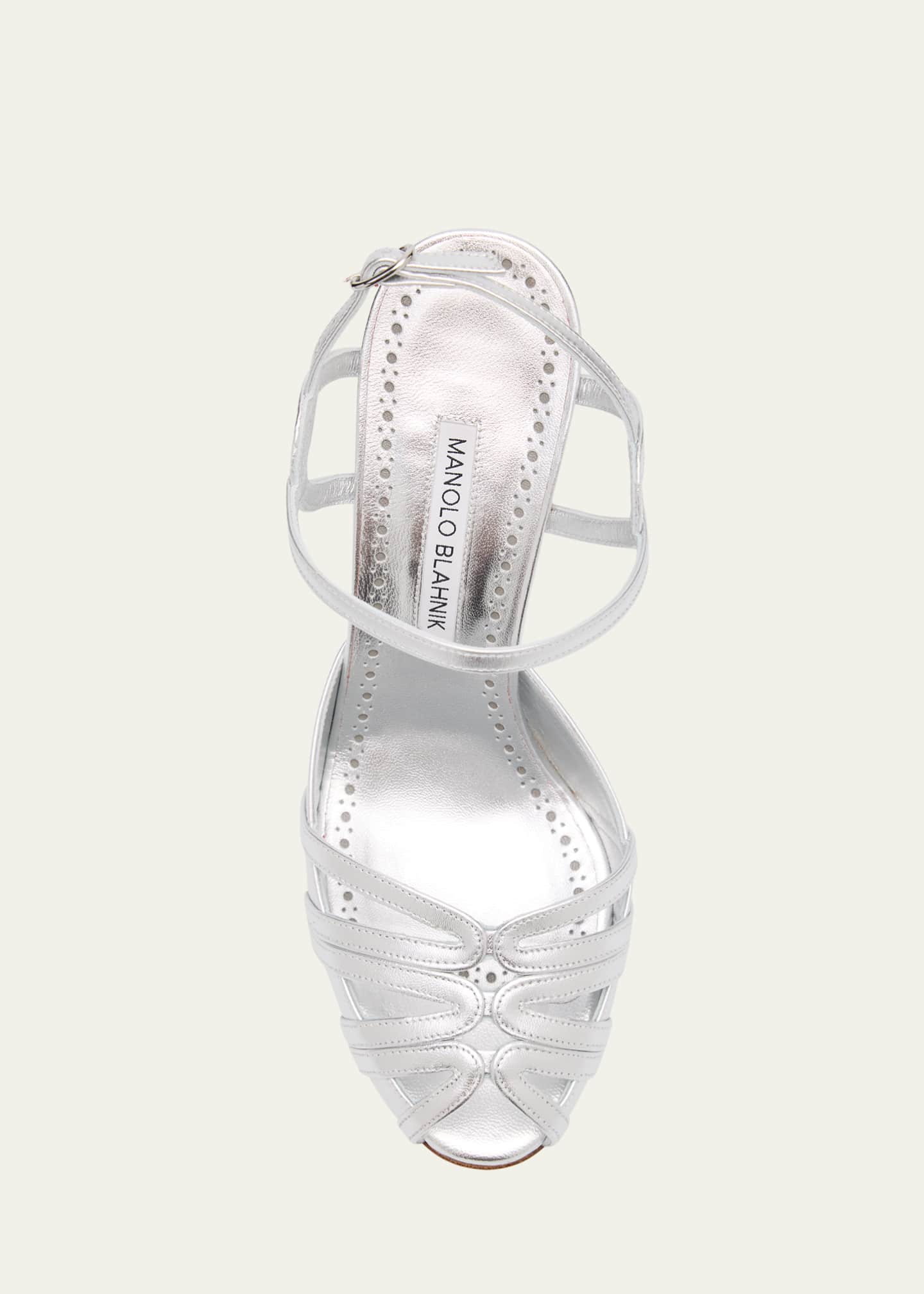 Manolo Blahnik シルバー ハイヒール 35.5
