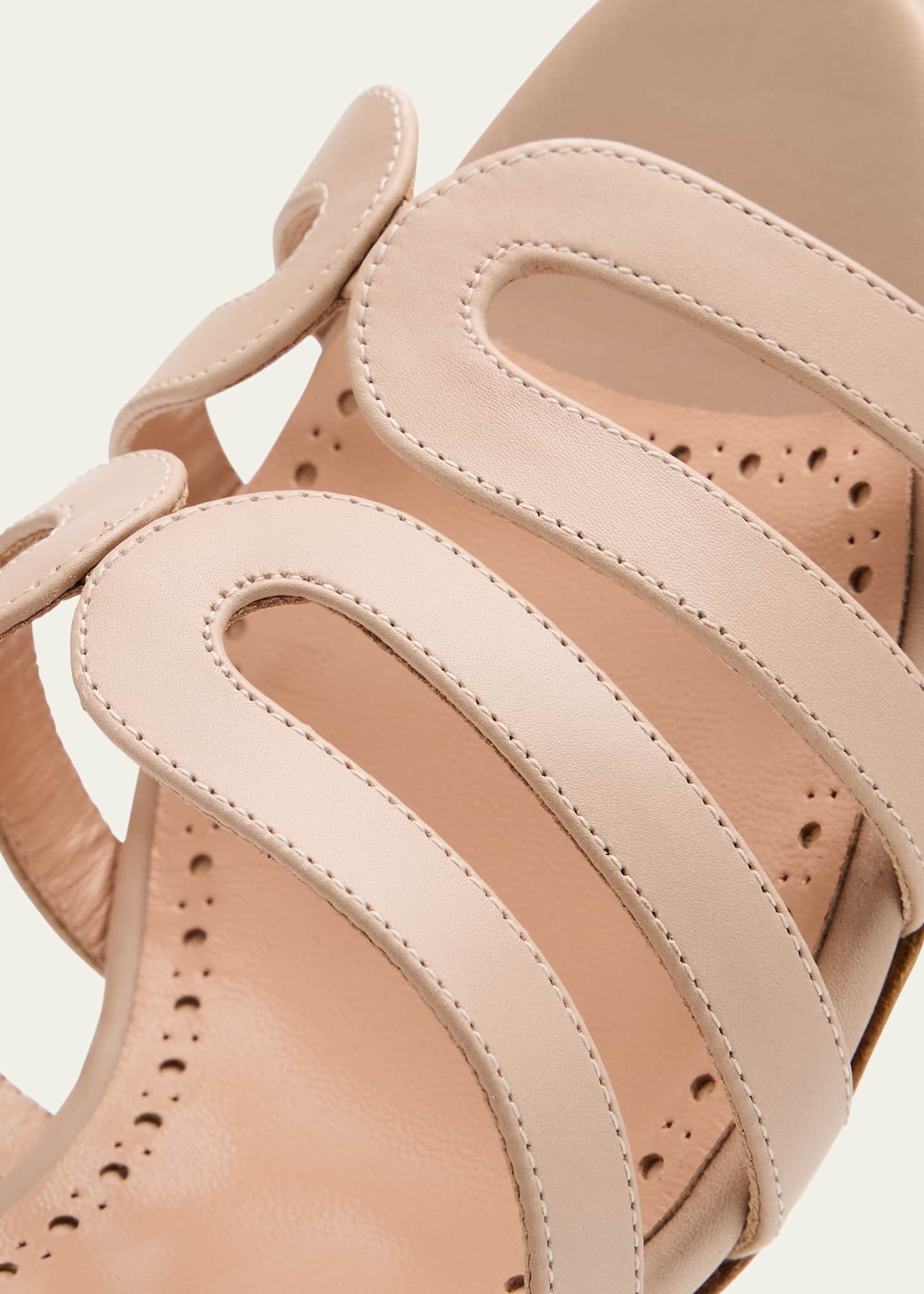 Manolo Blahnik Ahwak Caged Leather Mule Sandals Image 5 of 6