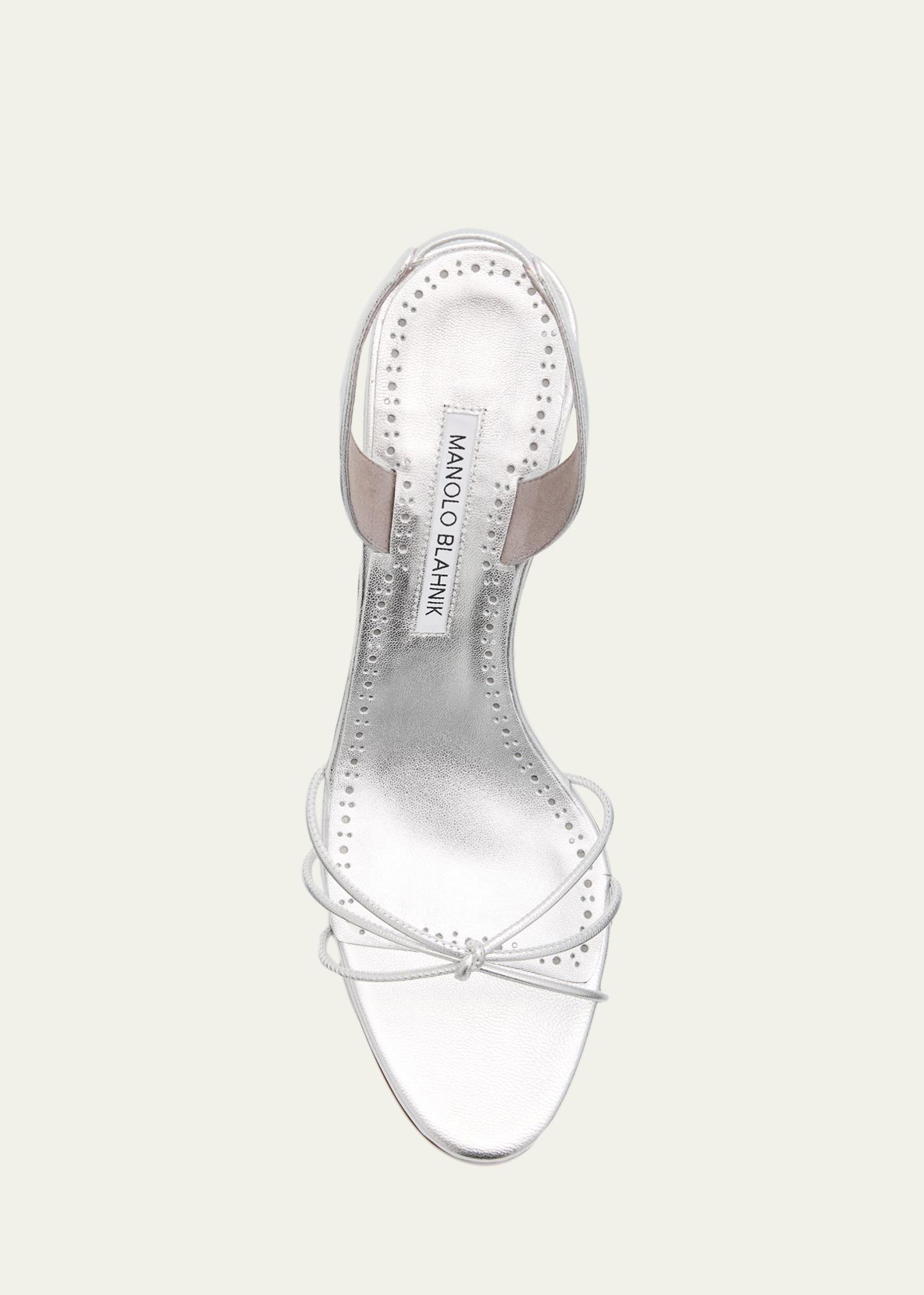 Escarpins Manolo Blahnik Crisscross 745 - Gris - Taille 36.5 - Talons Hauts - Neuf Sans Boîte