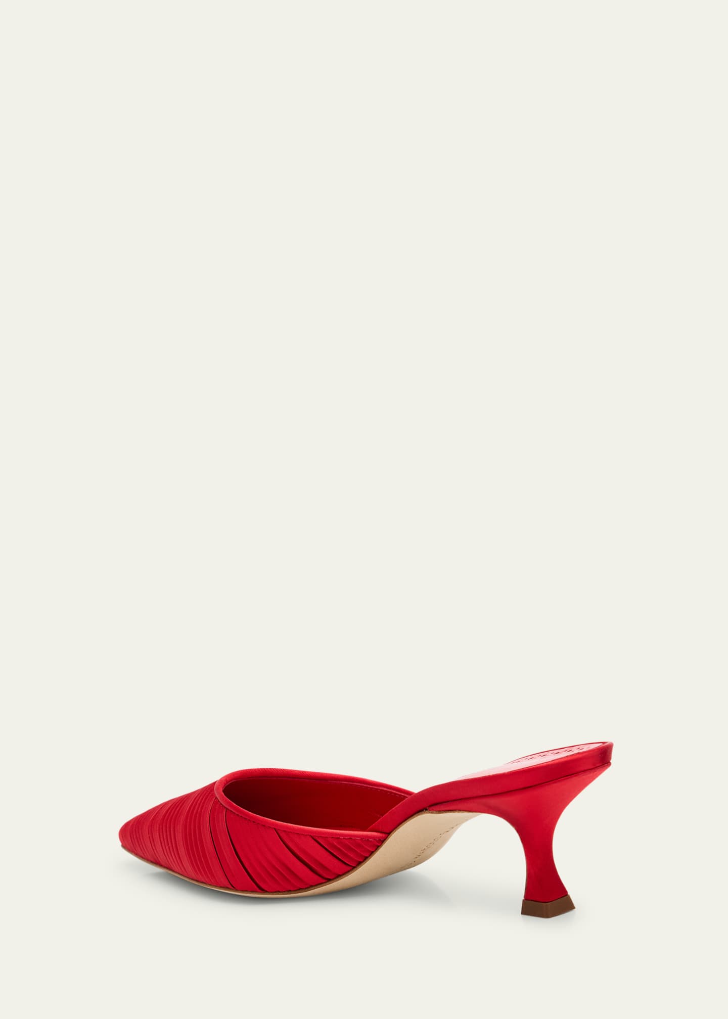 Carolyne Pleated Satin Mule Pumps
