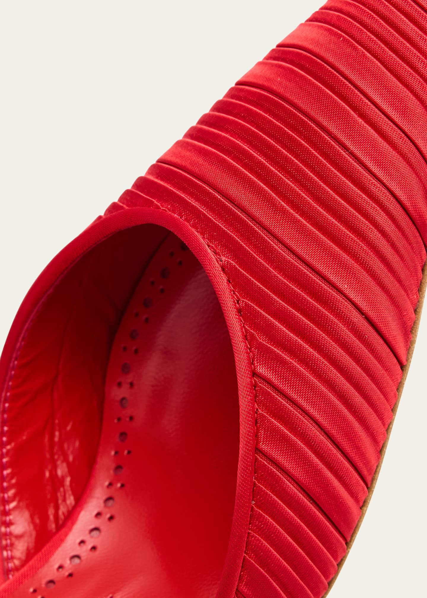 Carolyne Pleated Satin Mule Pumps