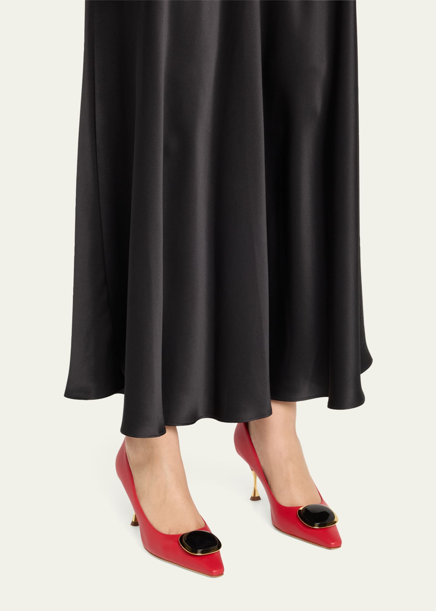 Manolo Blahnik Chiaran Leather Buckle Pumps Image 2 of 6