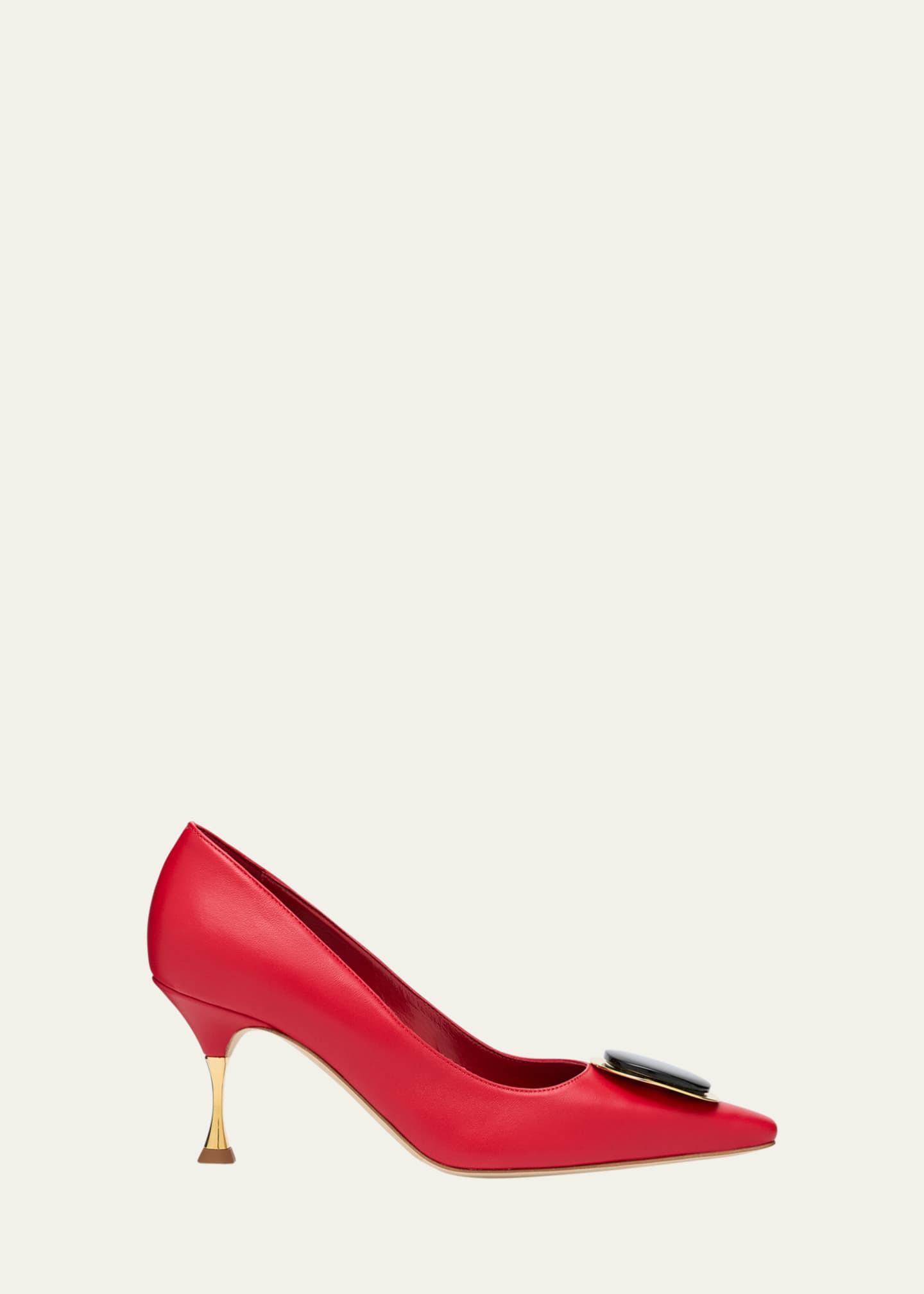 Manolo Blahnik Chiaran Leather Buckle Pumps - Bergdorf Goodman