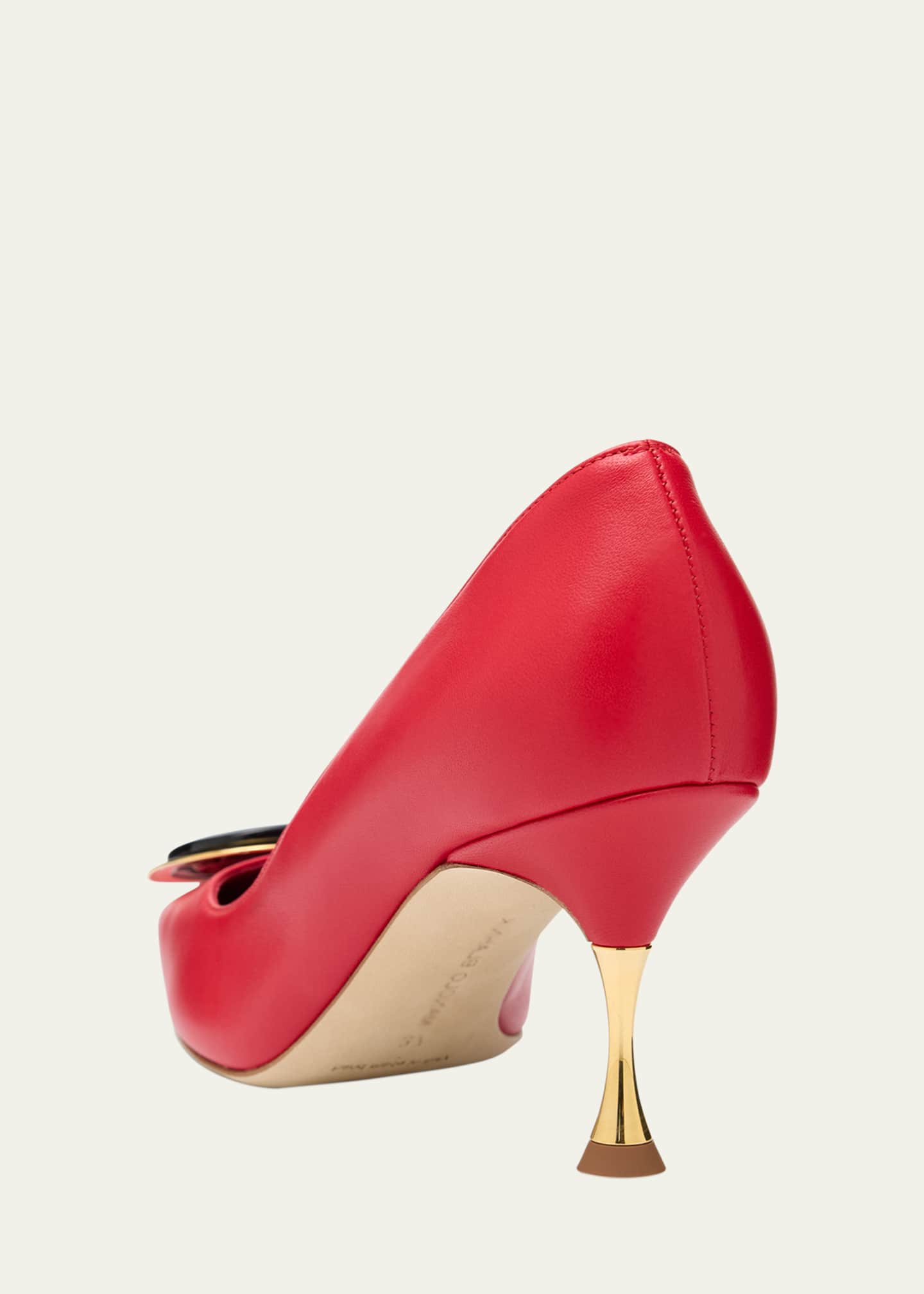Manolo Blahnik Chiaran Leather Buckle Pumps Image 5 of 6
