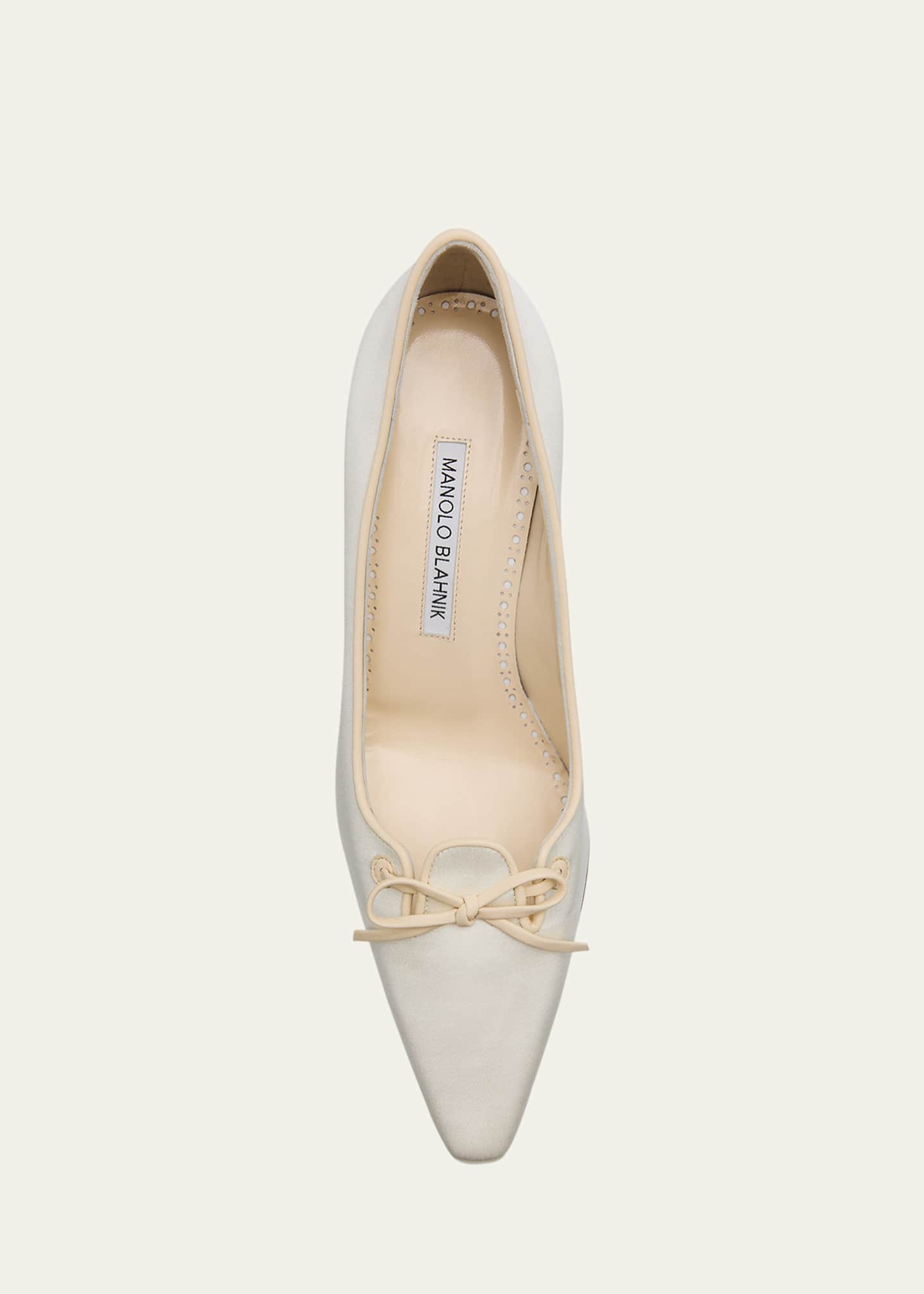 Manolo Blahnik Zaman Silk Lace-Up Pumps - Bergdorf Goodman