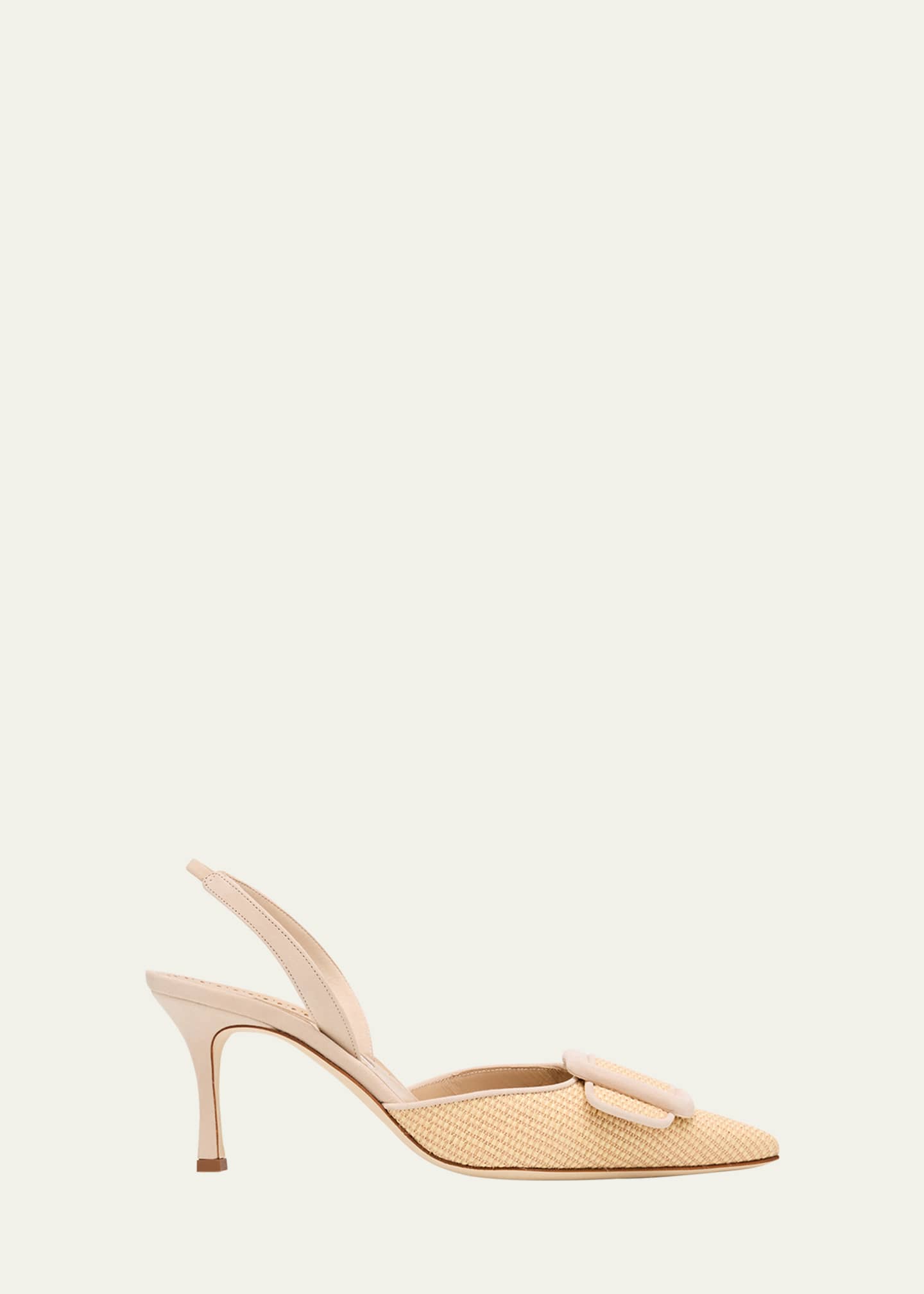 Manolo Blahnik Maysli Woven Buckle Slingback Pumps Image 1 of 6