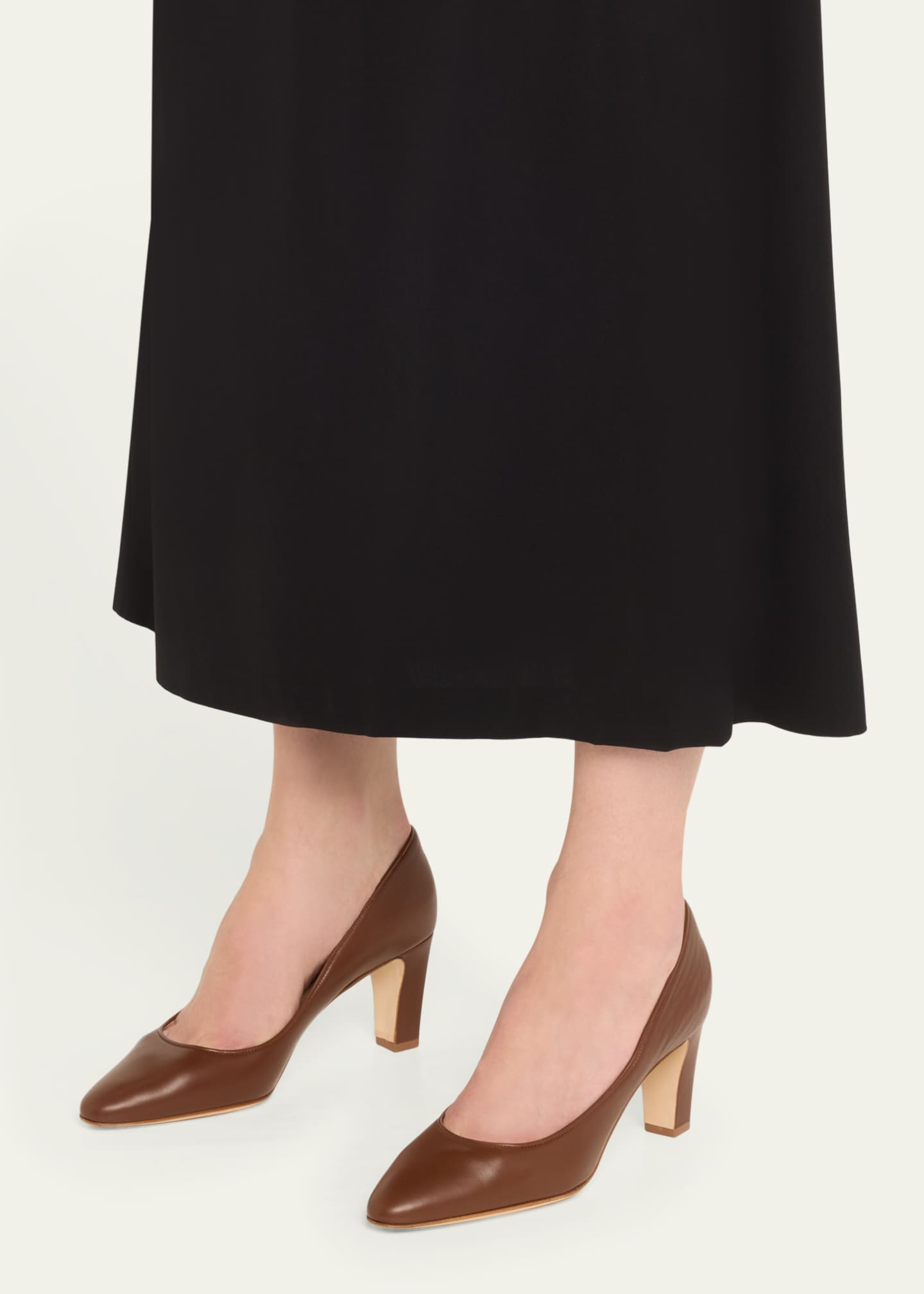 Manolo Blahnik Skiotto Leather Pumps Image 2 of 6