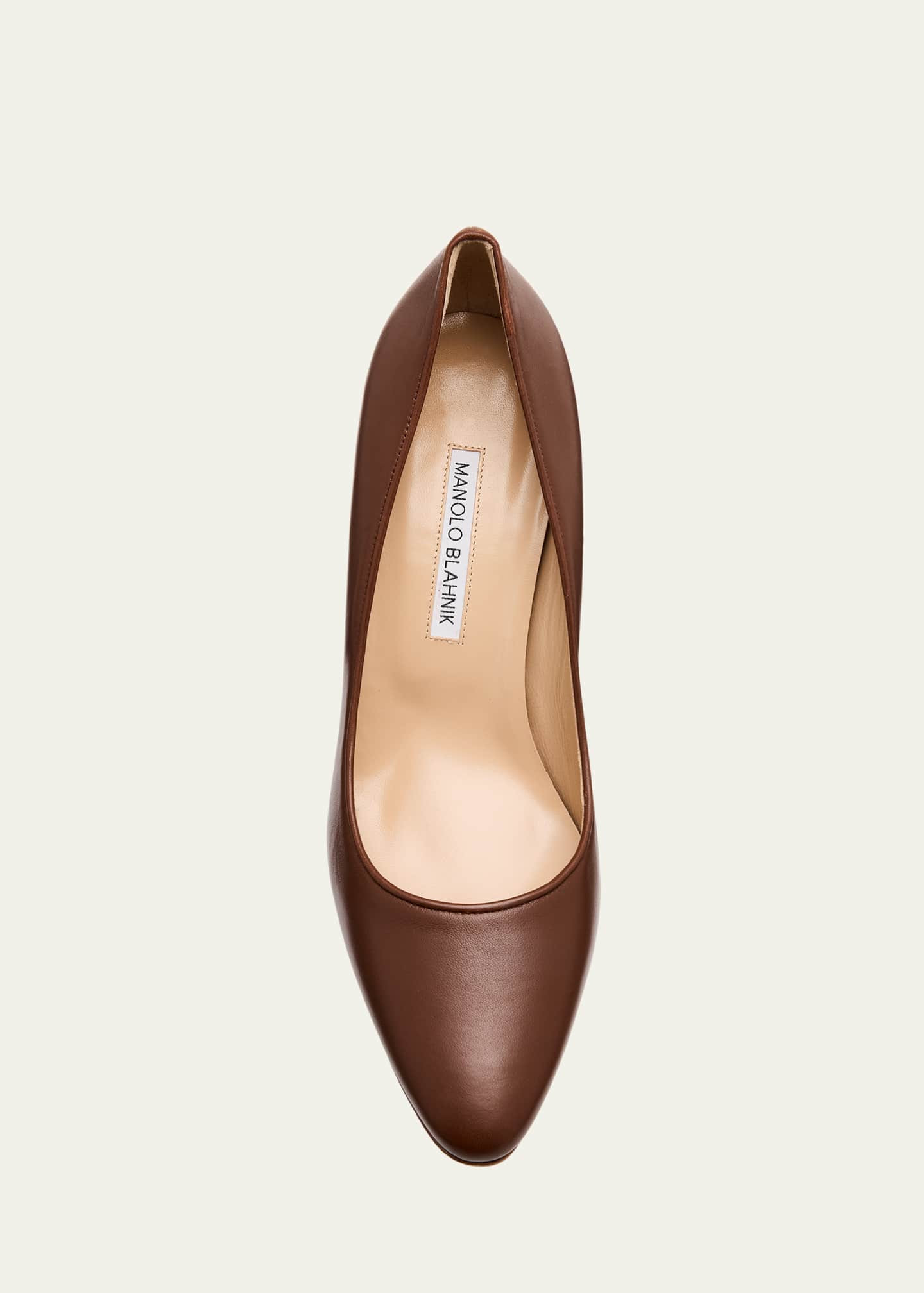 Manolo Blahnik Skiotto Leather Pumps Image 5 of 6