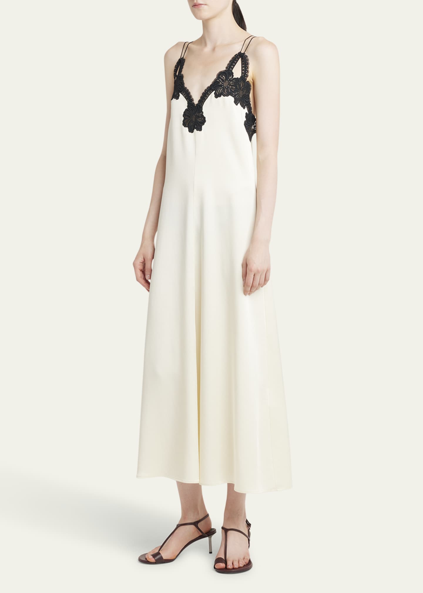 Jil Sander Floral Embroidered Midi Dress Image 4 of 5