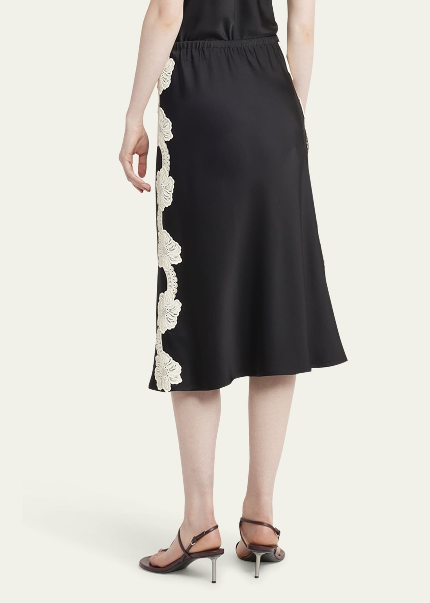 Jil Sander Embroidered Midi Skirt Image 3 of 5