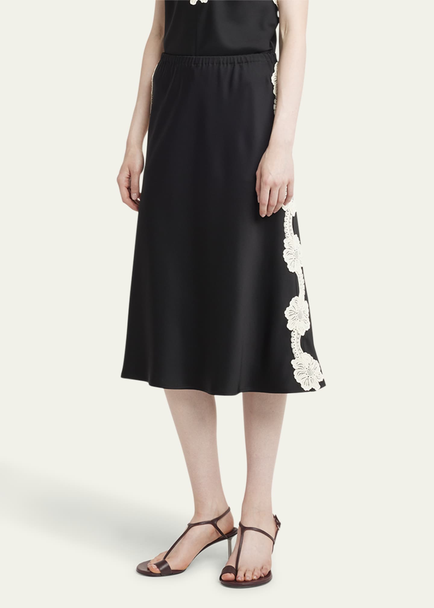 Jil Sander Embroidered Midi Skirt Image 4 of 5