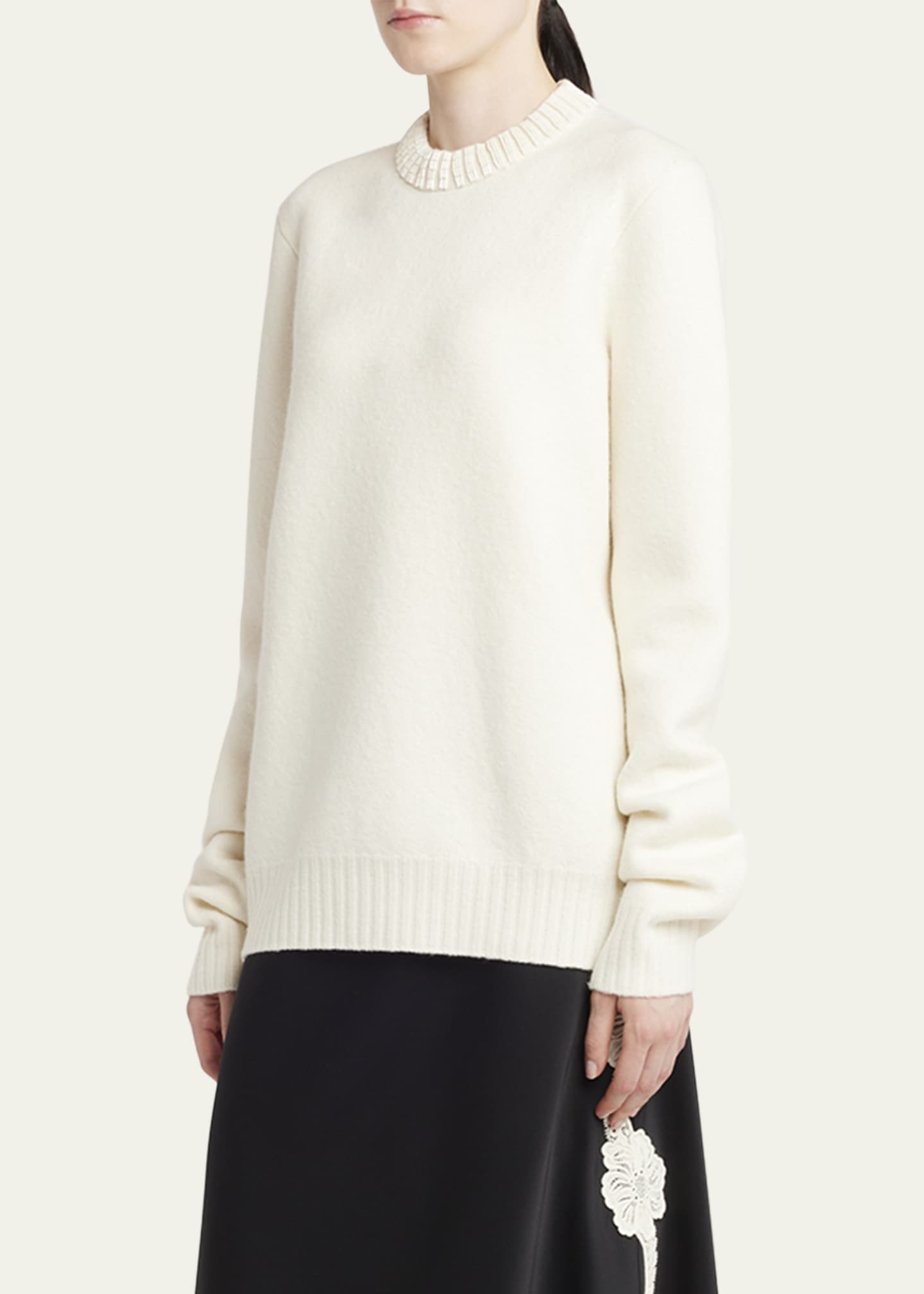 Jil Sander Cruise Beaded Wool Sweater Image 4 of 5