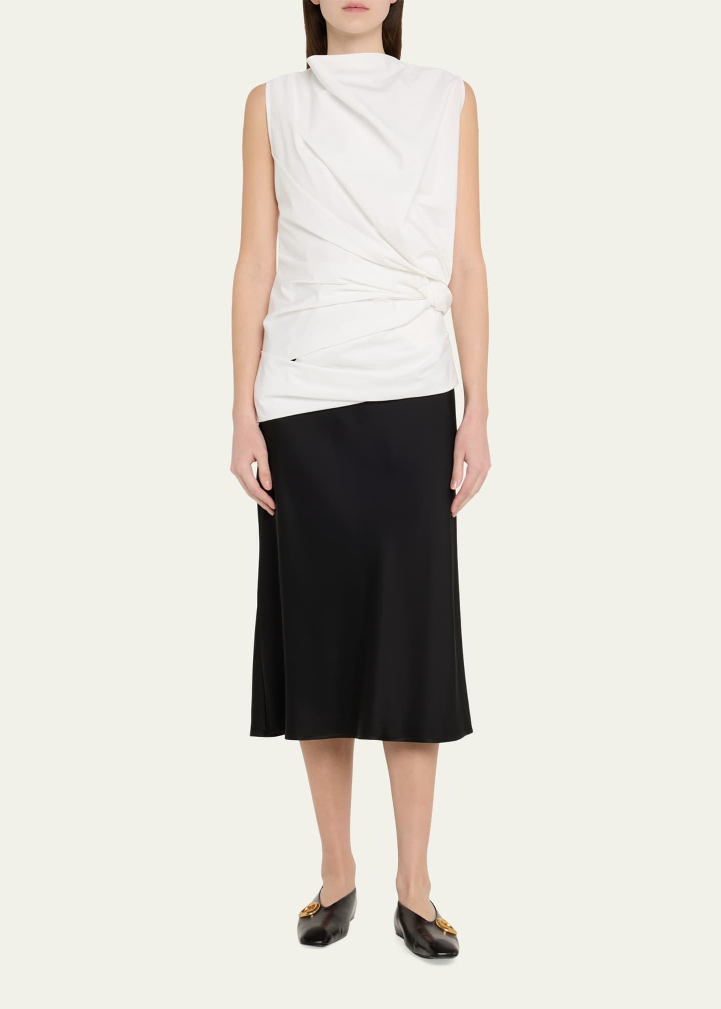 Jil Sander Ruched High-Neck Top Image 2 of 5