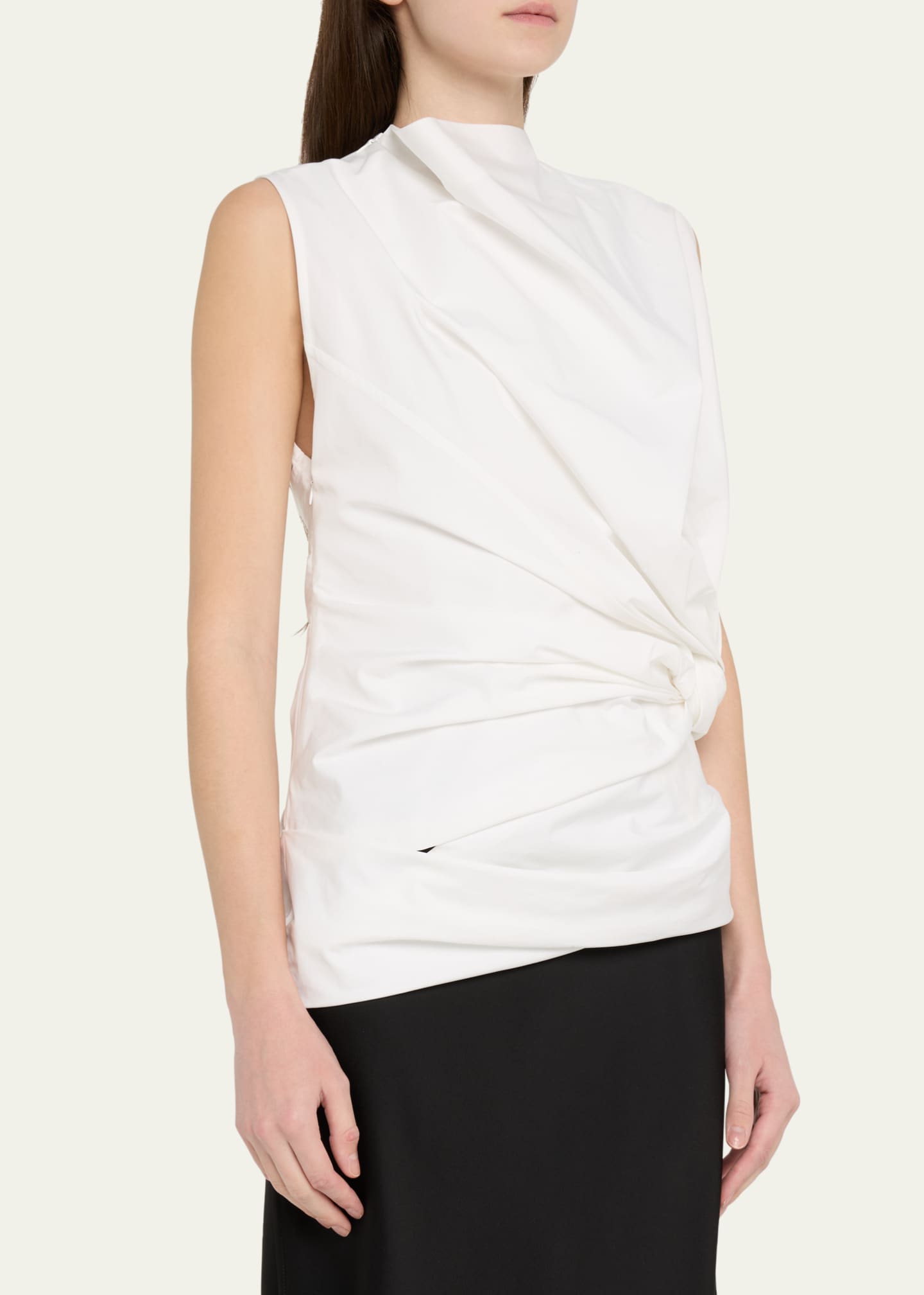 Jil Sander Ruched High-Neck Top Image 4 of 5