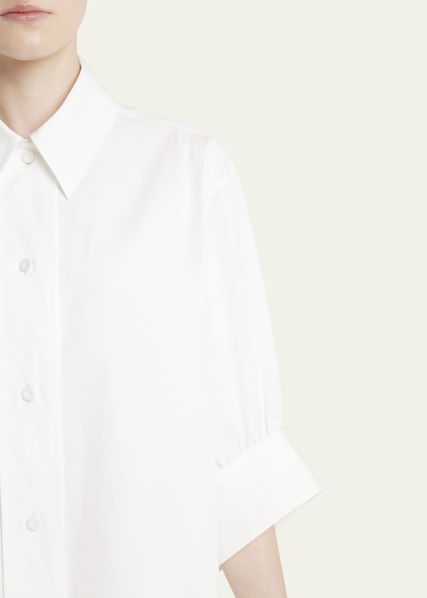 Jil Sander Three-Quarter Sleeve Poplin Blouse Image 5 of 5