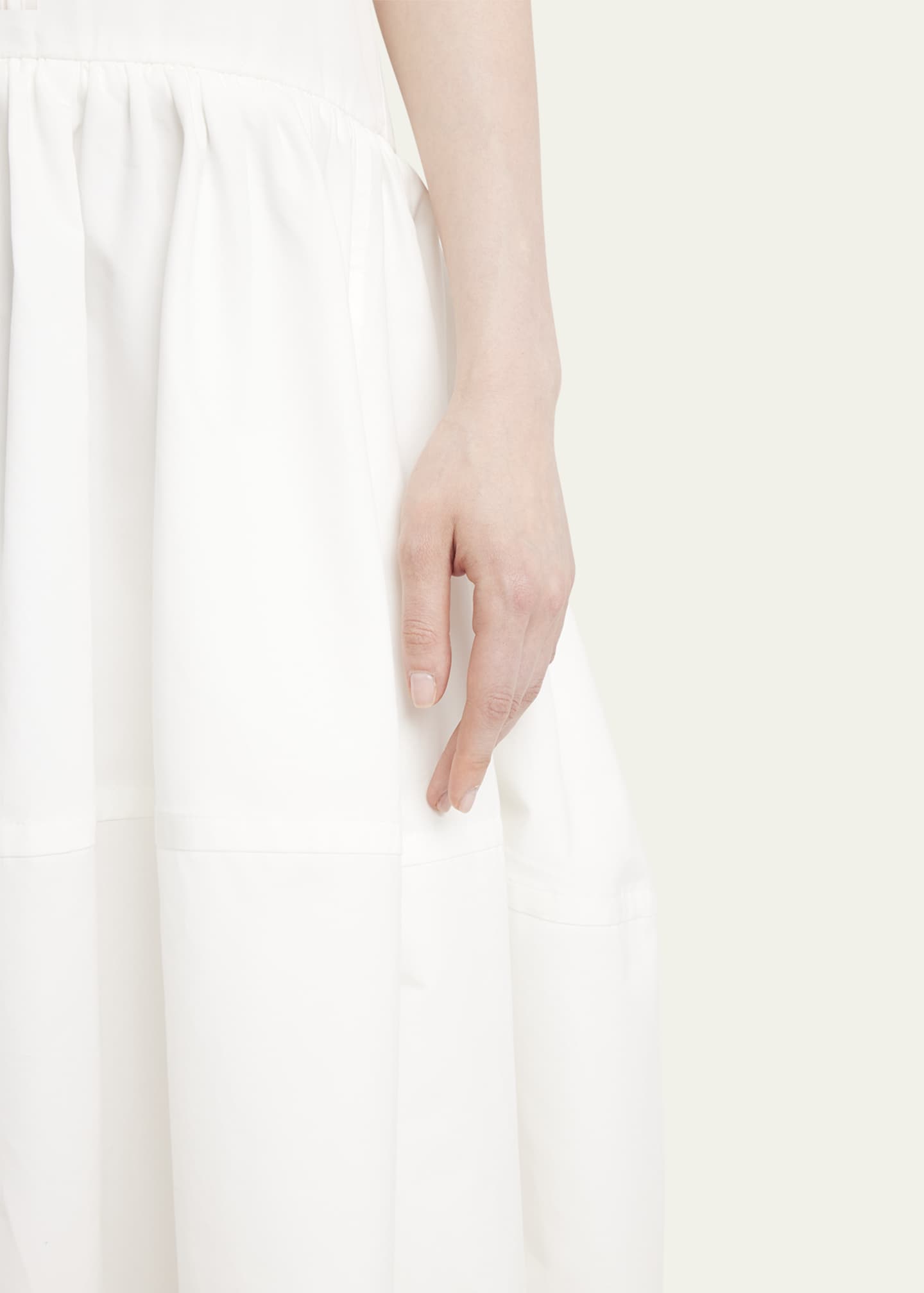Jil Sander Drop Waist Midi Cotton Dress Image 5 of 5