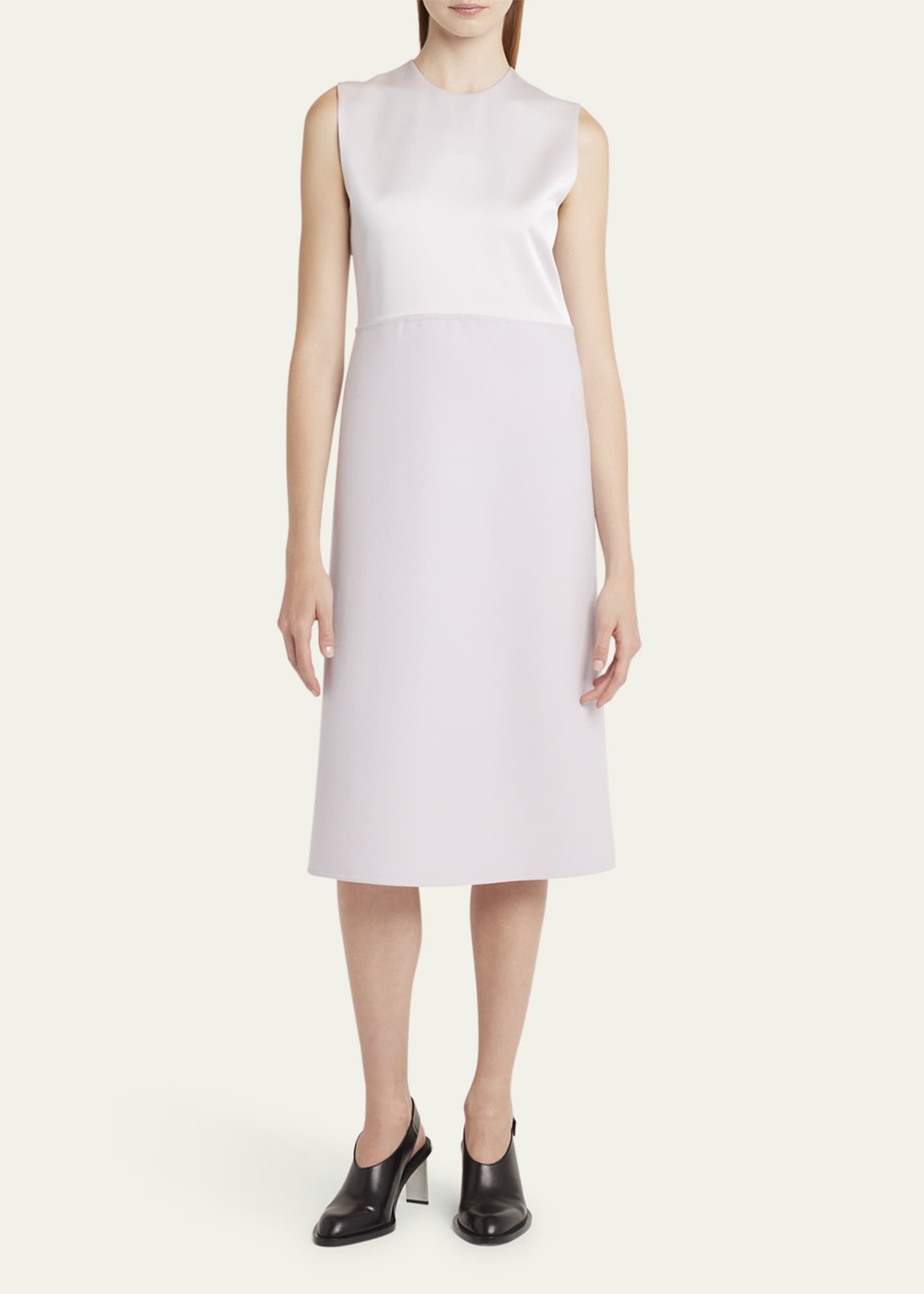 Jil Sander A-Line Wool Midi Dress Image 2 of 5