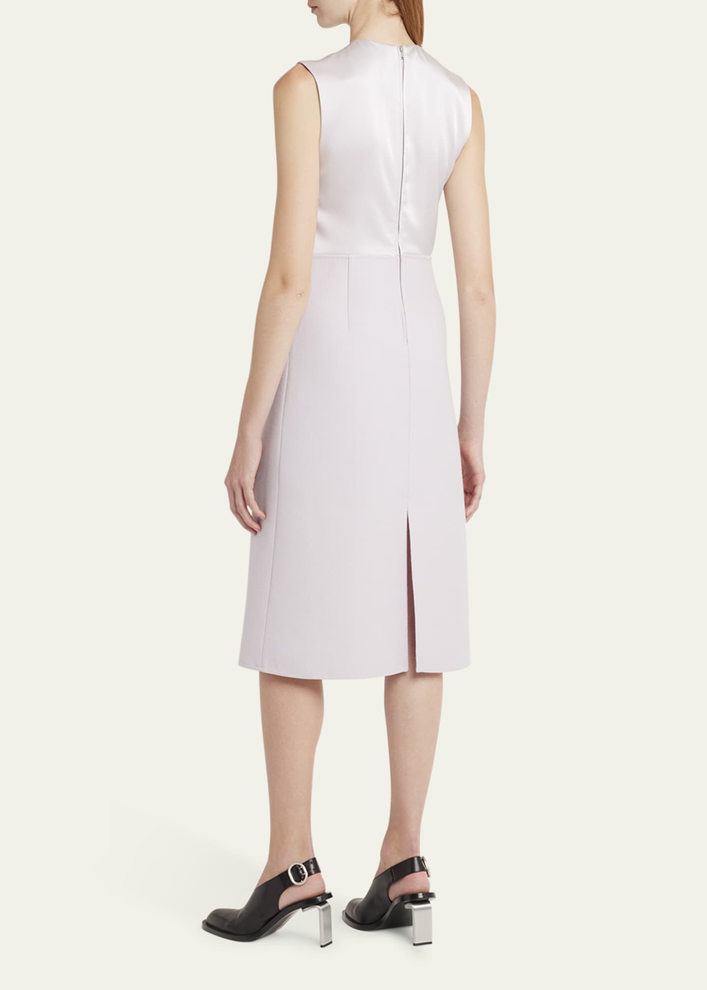 Jil Sander A-Line Wool Midi Dress Image 3 of 5