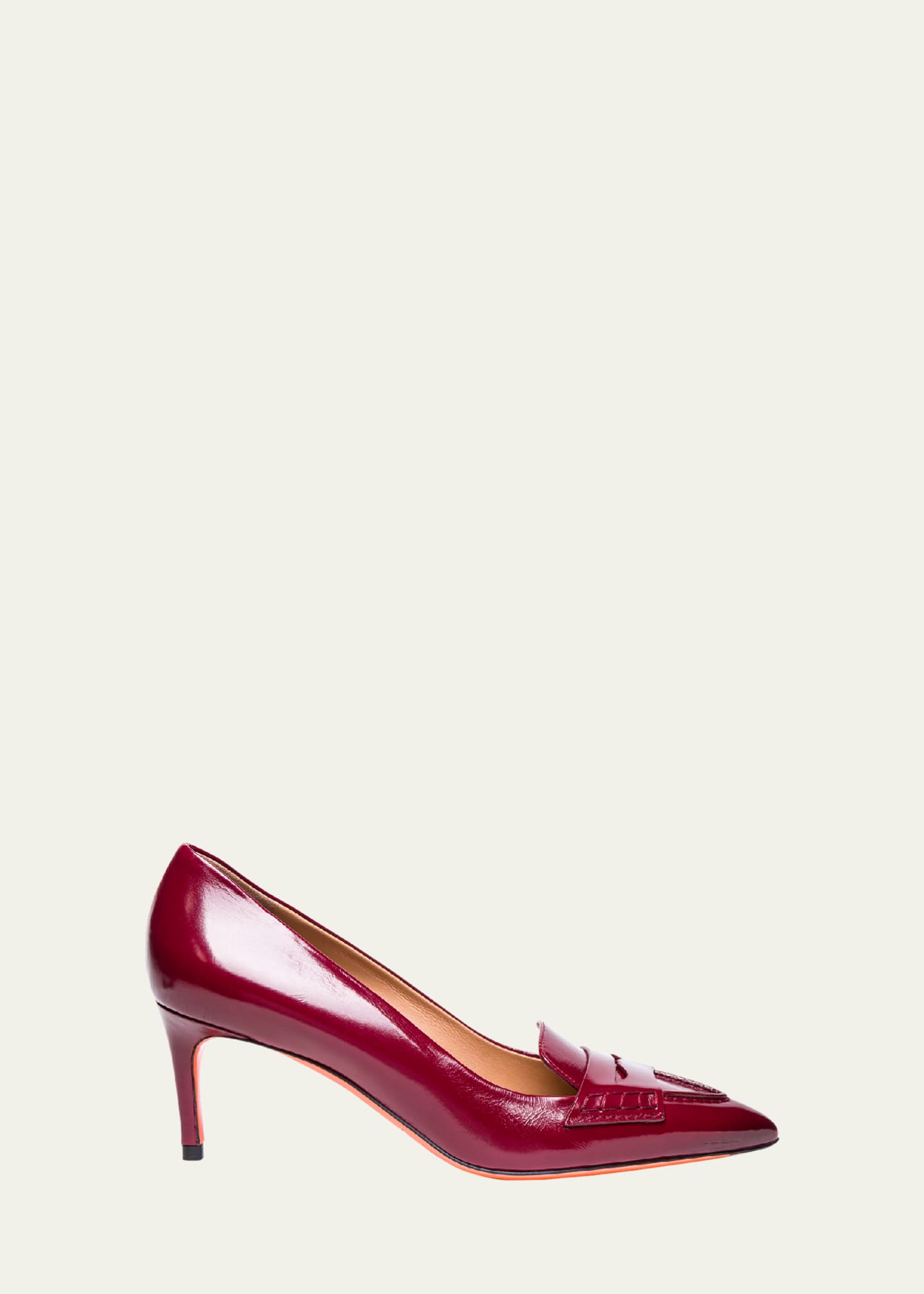 Santoni Leather Penny Loafer Pumps Bergdorf Goodman