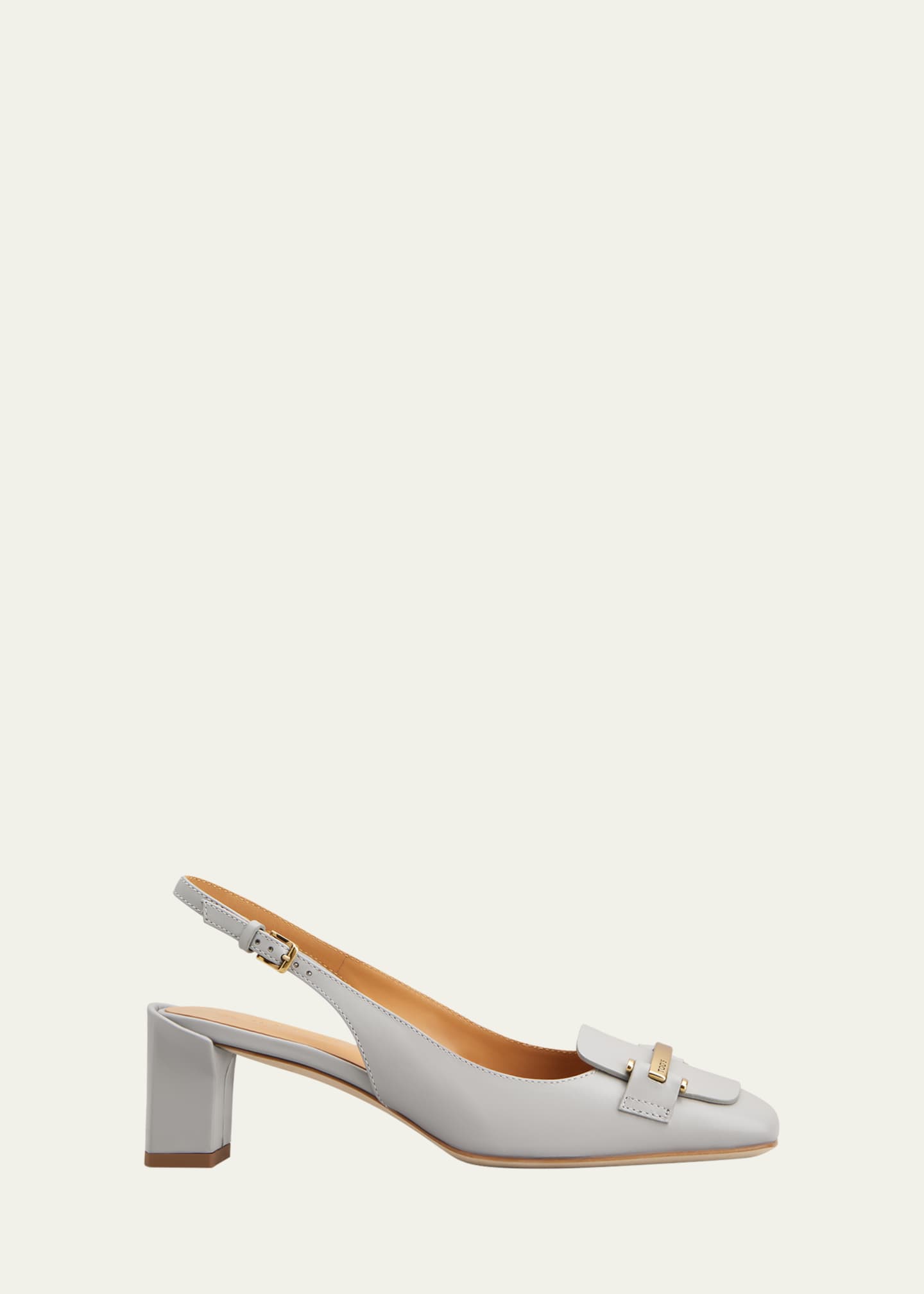 【関税＆送料込み】Tod'S Leather Slingback Pumps Woman BLACK Slingback Pumps in Leather XXW63L0JE10SMX38MB999