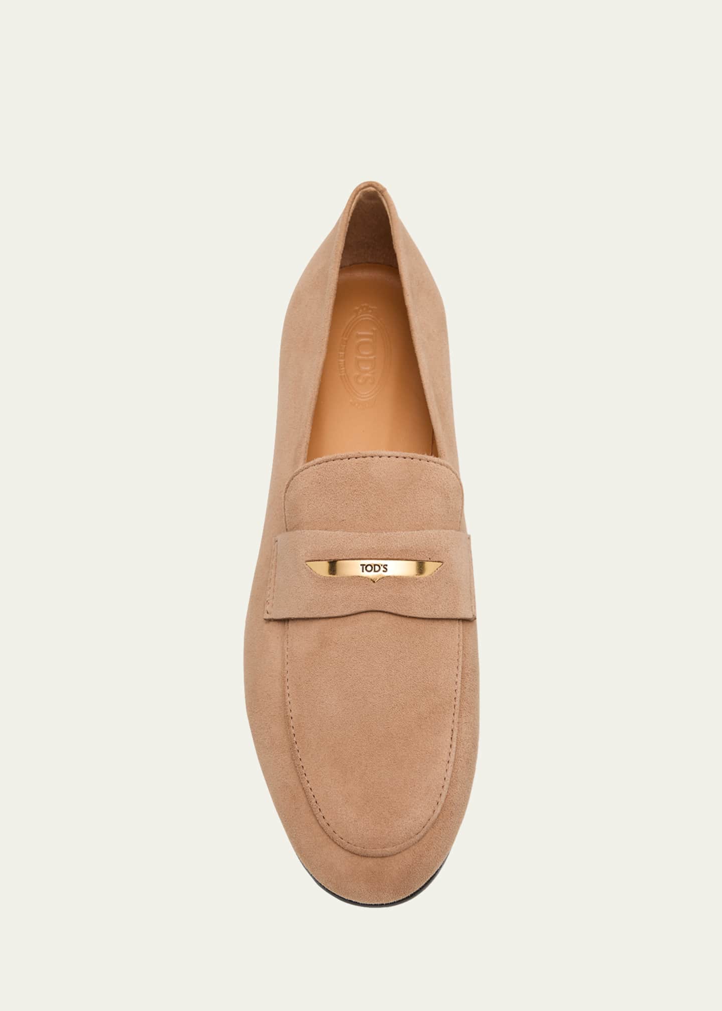 Tod's Suede Bar Detail Loafers Image 4 of 4
