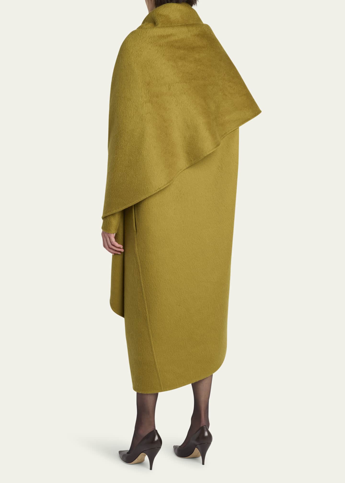 THE ROW Jan Long Cashmere Wrap Coat Image 3 of 5