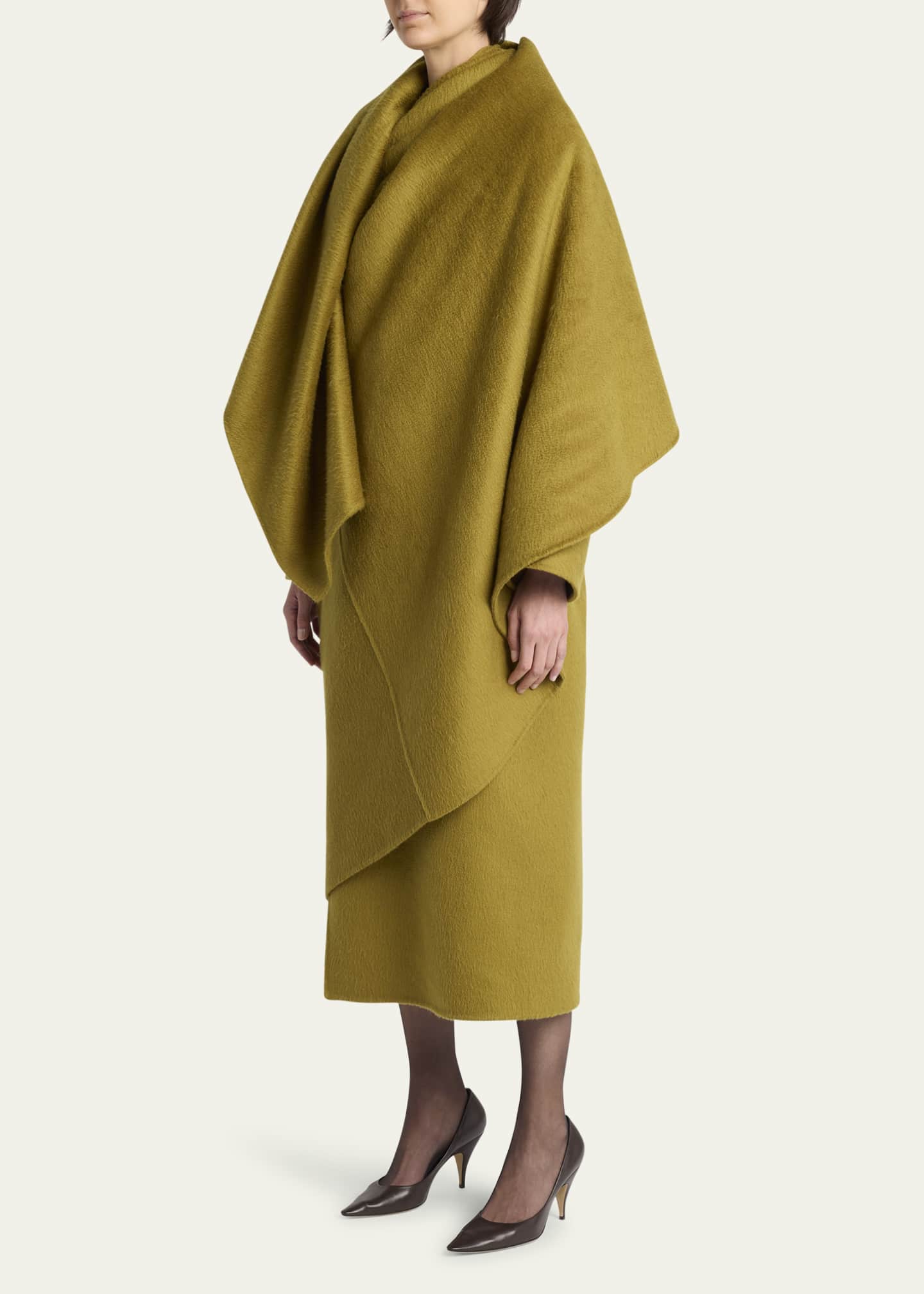 THE ROW Jan Long Cashmere Wrap Coat Image 4 of 5