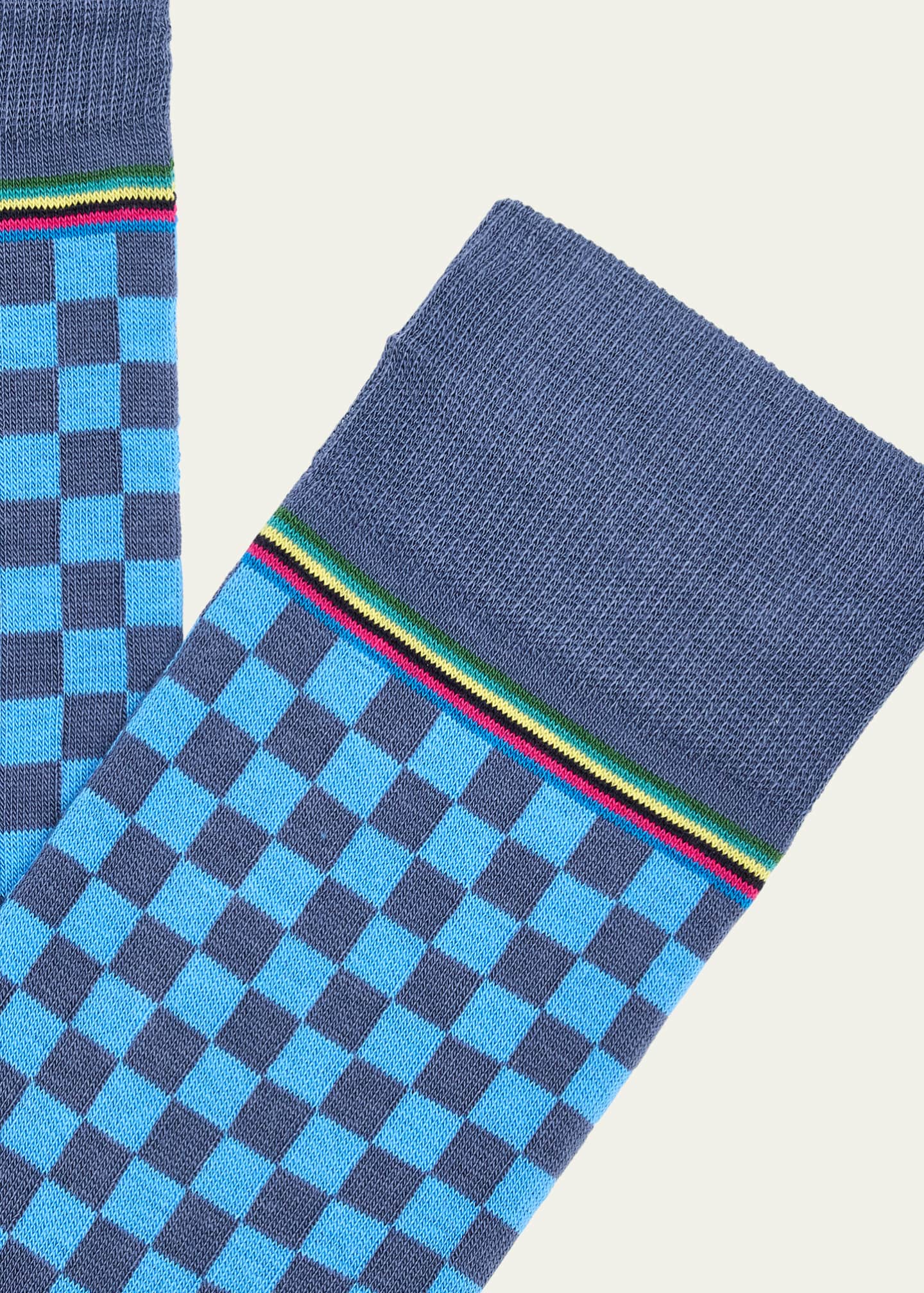 Paul Smith Men's Hudson Check Crew Socks Image 2 of 2