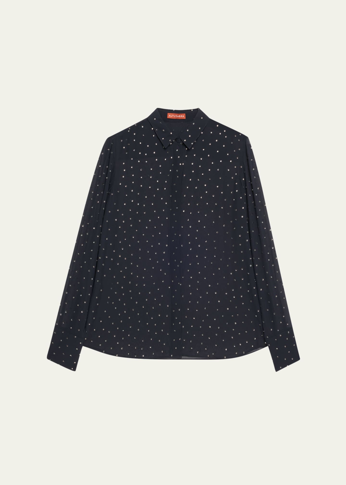 Altuzarra Chika Strass Button-Down Top Image 1 of 5