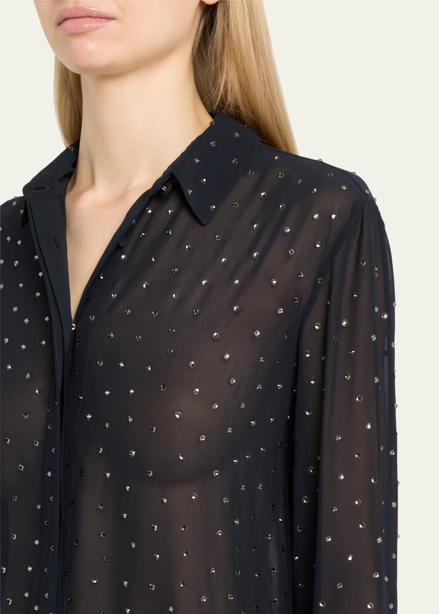 Altuzarra Chika Strass Button-Down Top Image 5 of 5