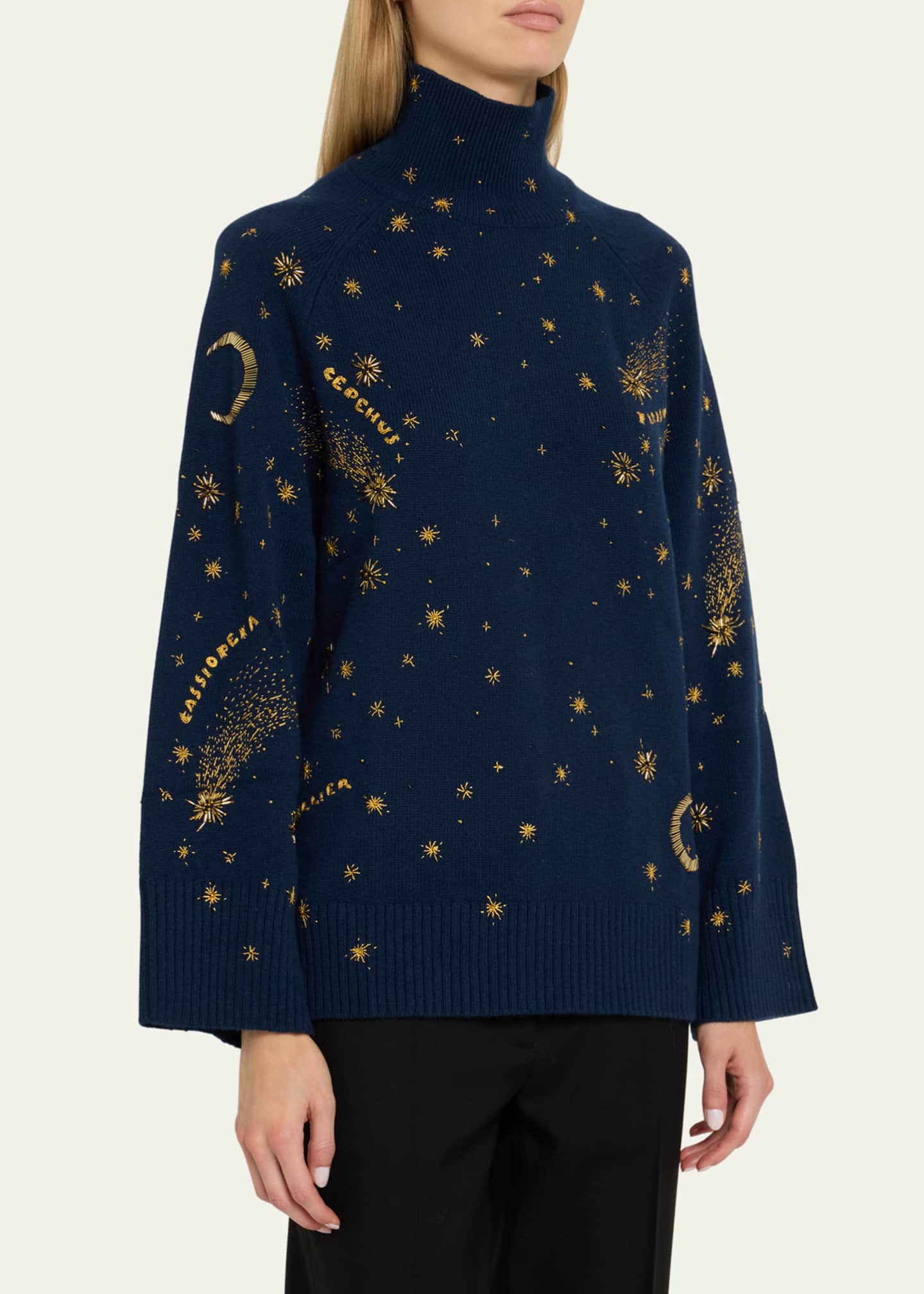 Altuzarra Jared Beaded Turtleneck Sweater Image 4 of 5