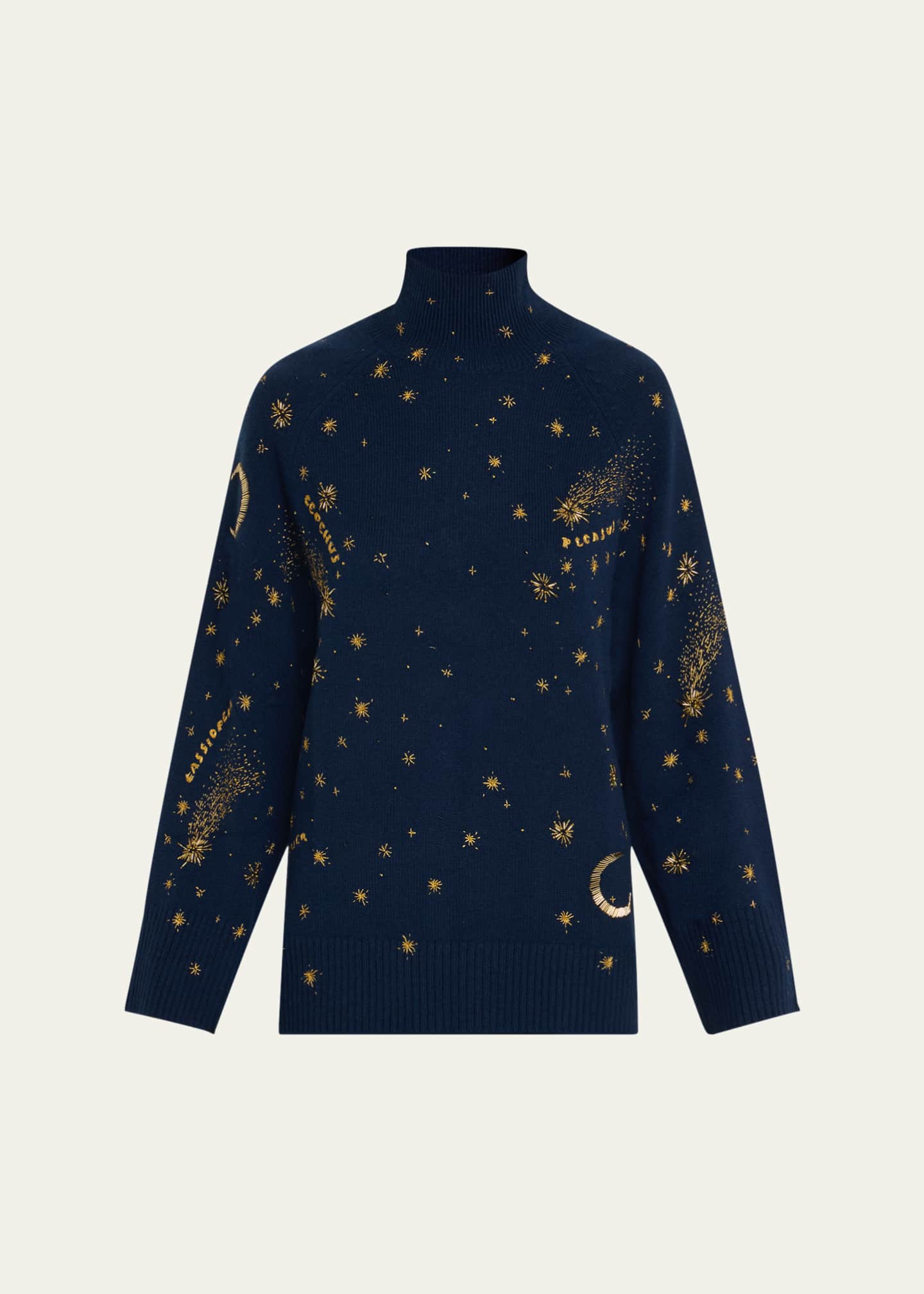 Altuzarra Jared Beaded Turtleneck Sweater Image 1 of 5