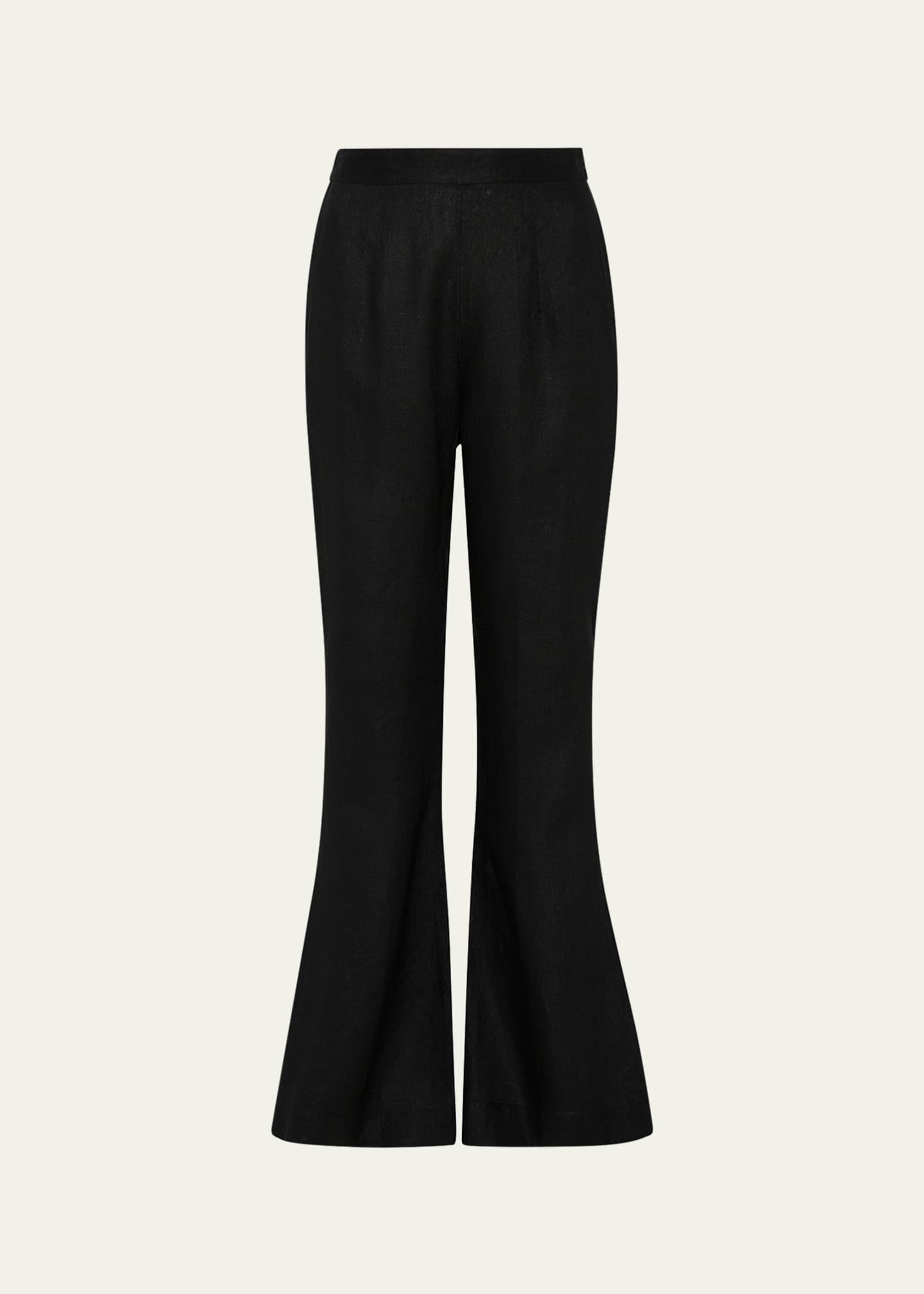 Tia Linen Flare Trousers