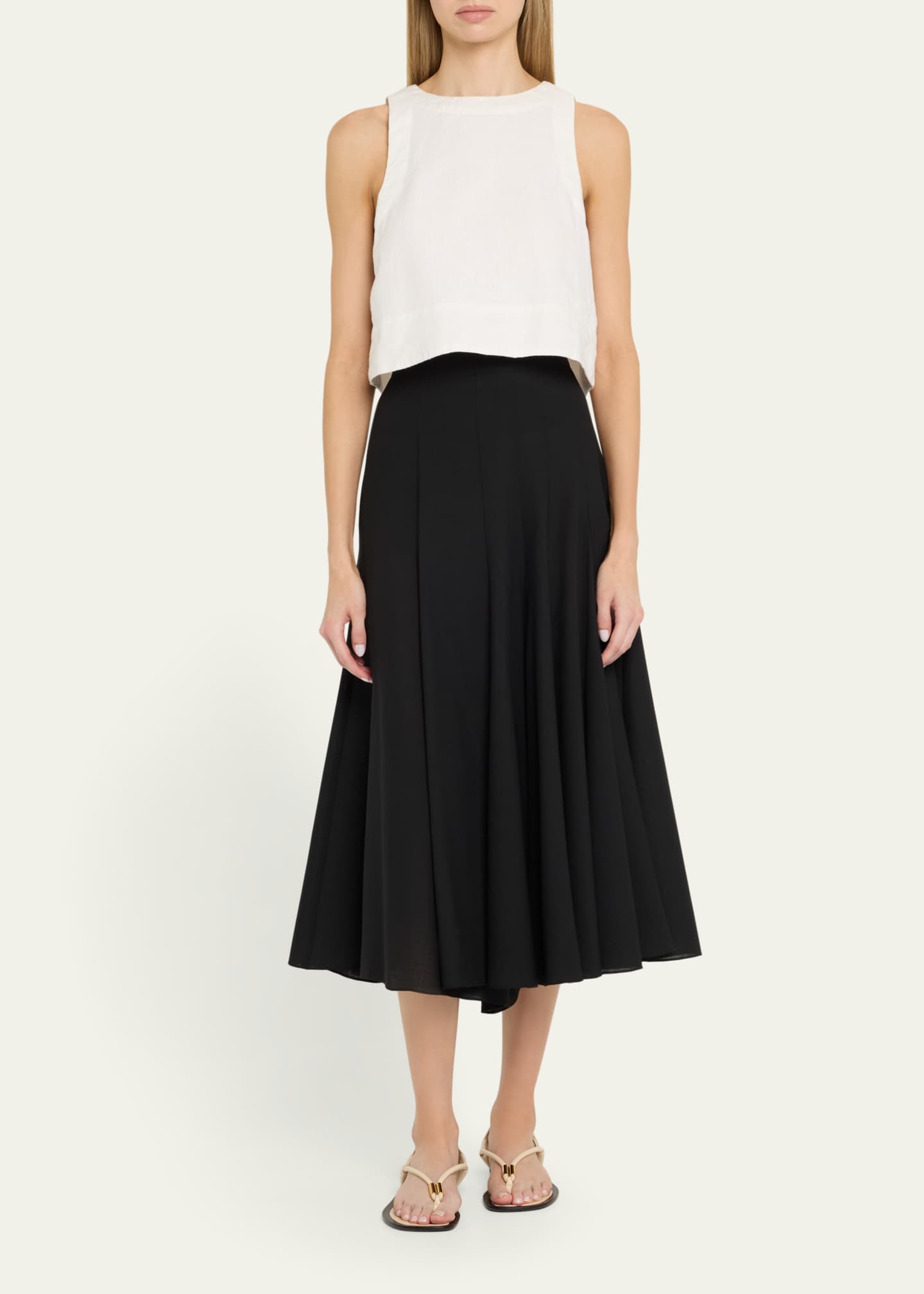 Poppy Linen Crop Top - Thumbnail 2