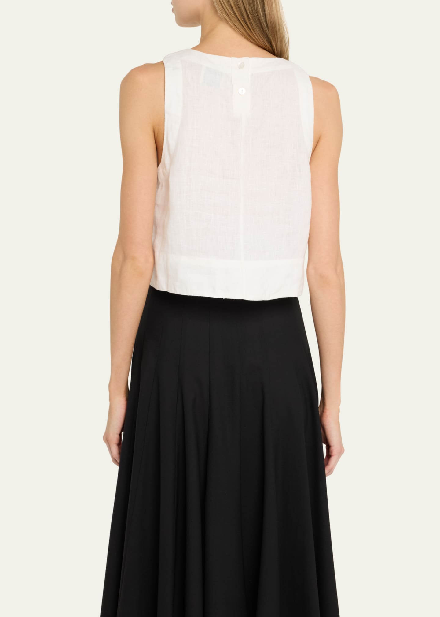 Poppy Linen Crop Top - Thumbnail 3