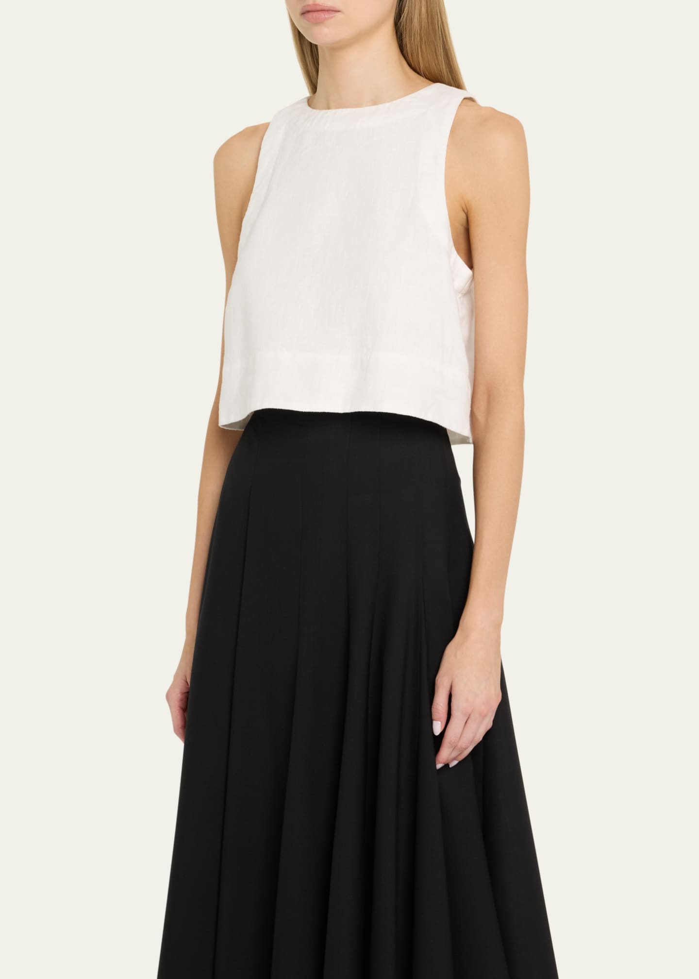 Poppy Linen Crop Top - Thumbnail 4