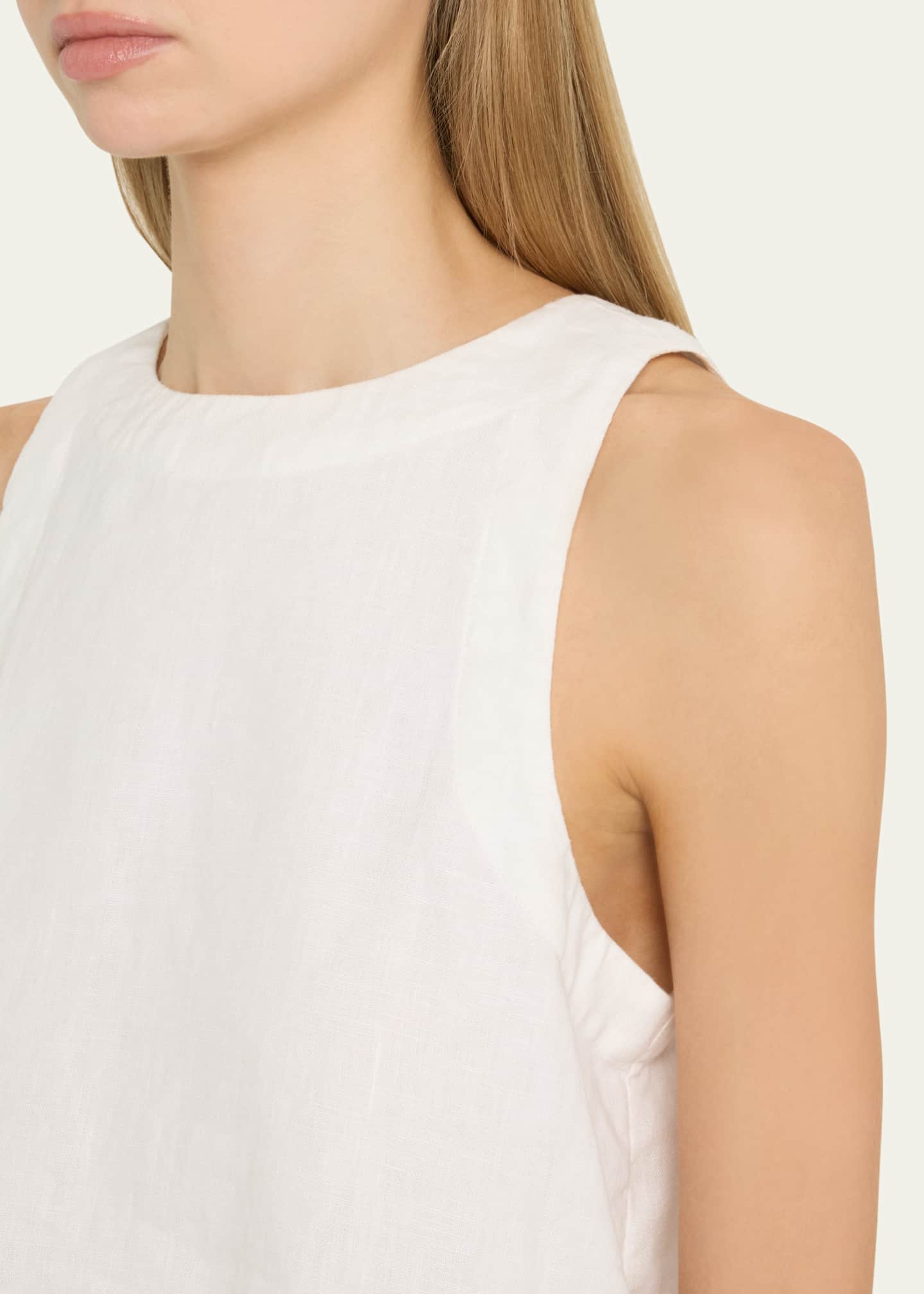Poppy Linen Crop Top - Thumbnail 5