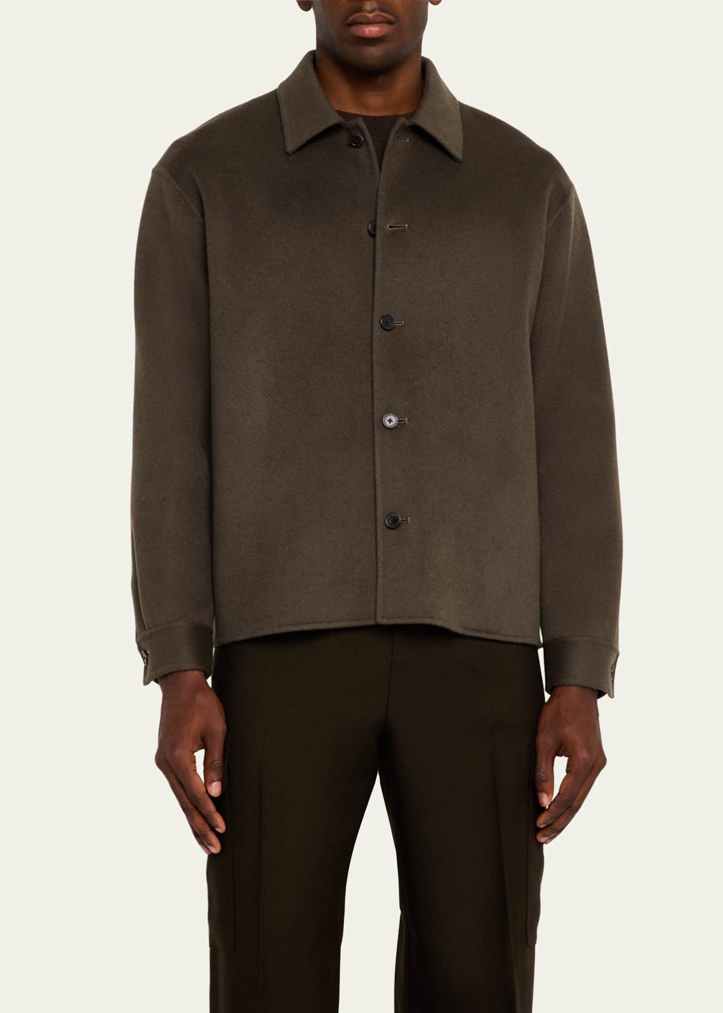 FRAME Men's Double-Face Wool Overshirt Image 4 of 5