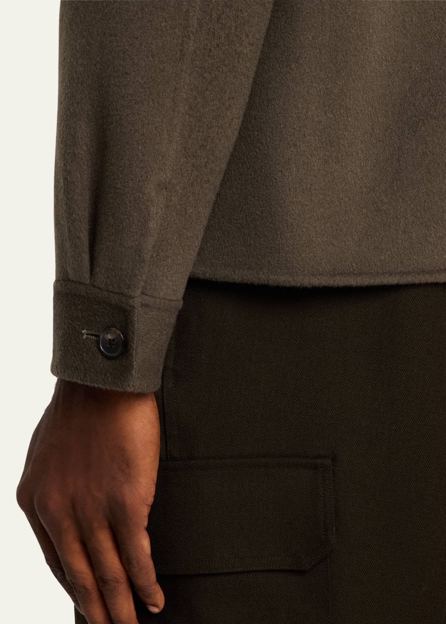 FRAME Men's Double-Face Wool Overshirt Image 5 of 5