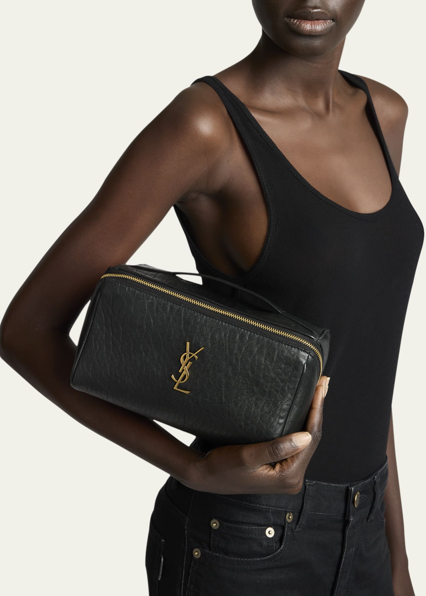 Saint Laurent YSL Vanity Case in Grained Leather Image 5 of 5