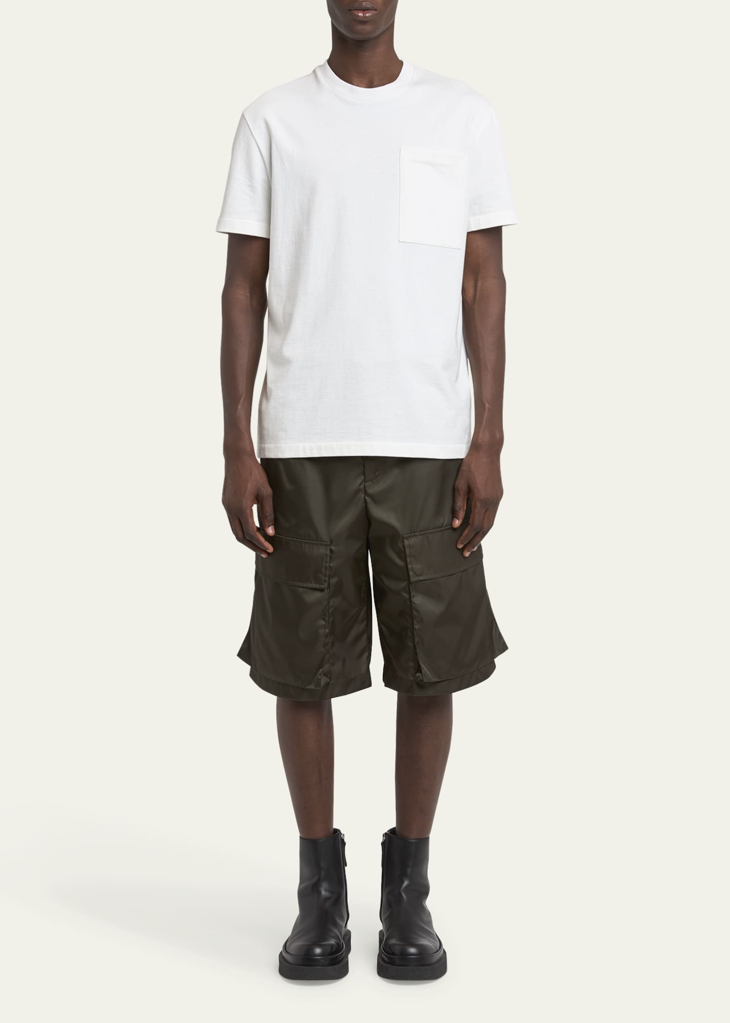 Jil Sander Men's Flag Logo Cotton T-Shirt Image 2 of 5
