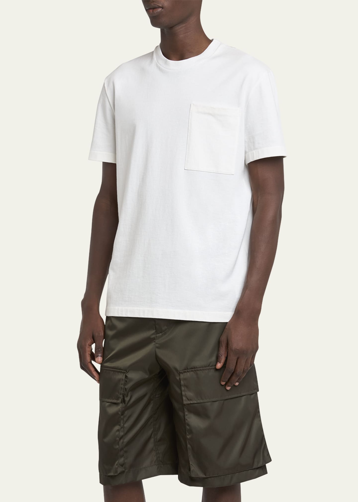 Jil Sander Men's Flag Logo Cotton T-Shirt Image 4 of 5