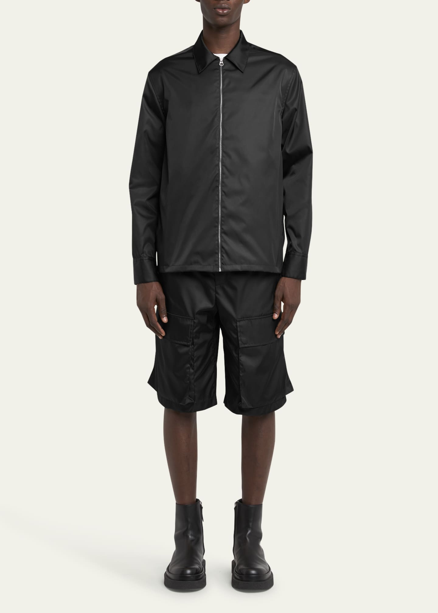 Jil Sander Men's Boxy Nylon Zip Jacket Image 2 of 5