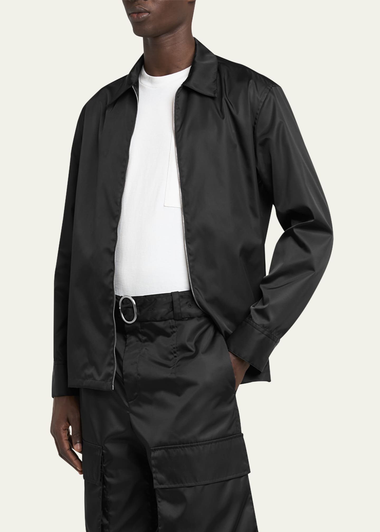 Jil Sander Men's Boxy Nylon Zip Jacket Image 4 of 5