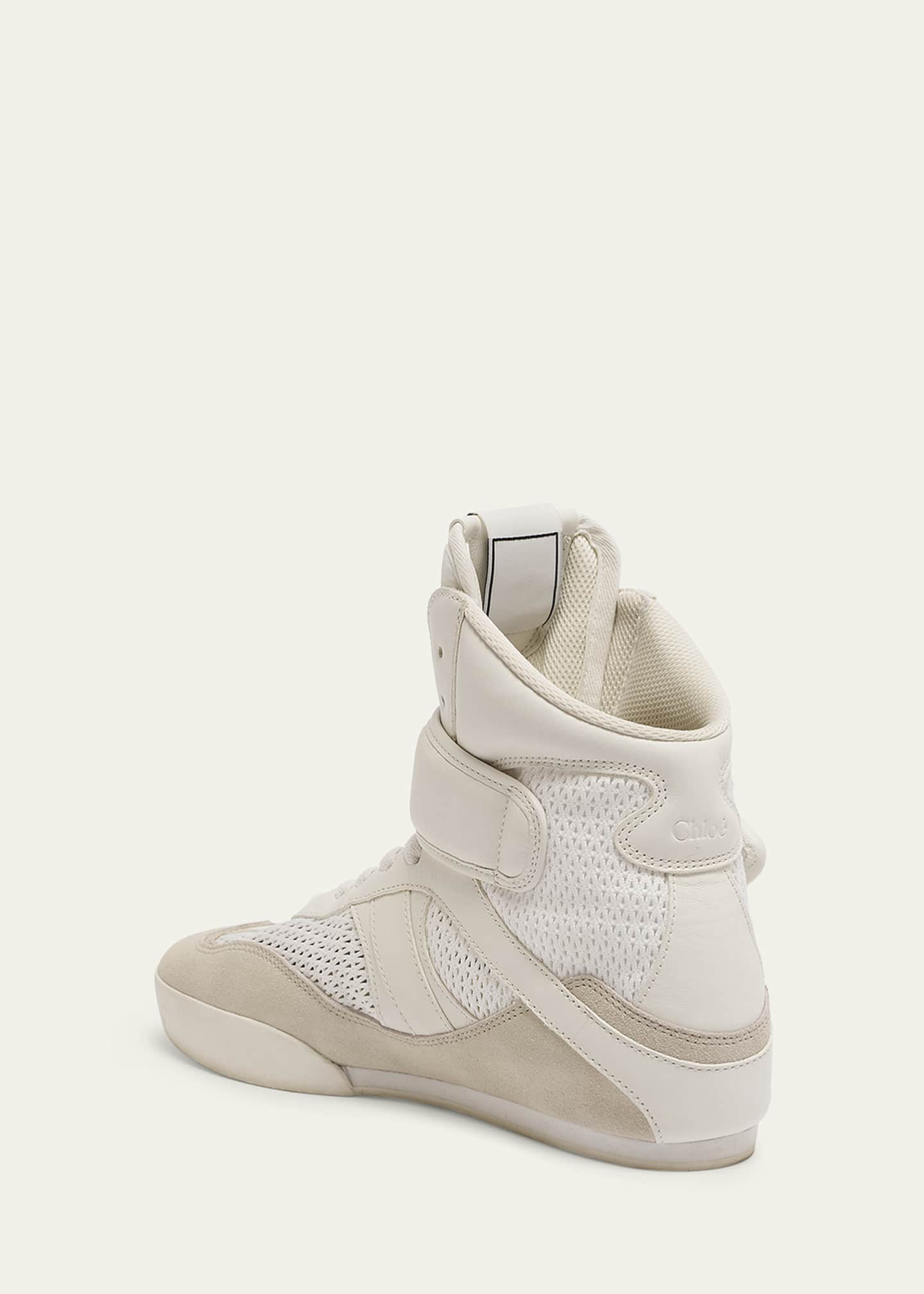 Chloe Kick High-Top Mesh Leather Sneakers Image 2 of 3