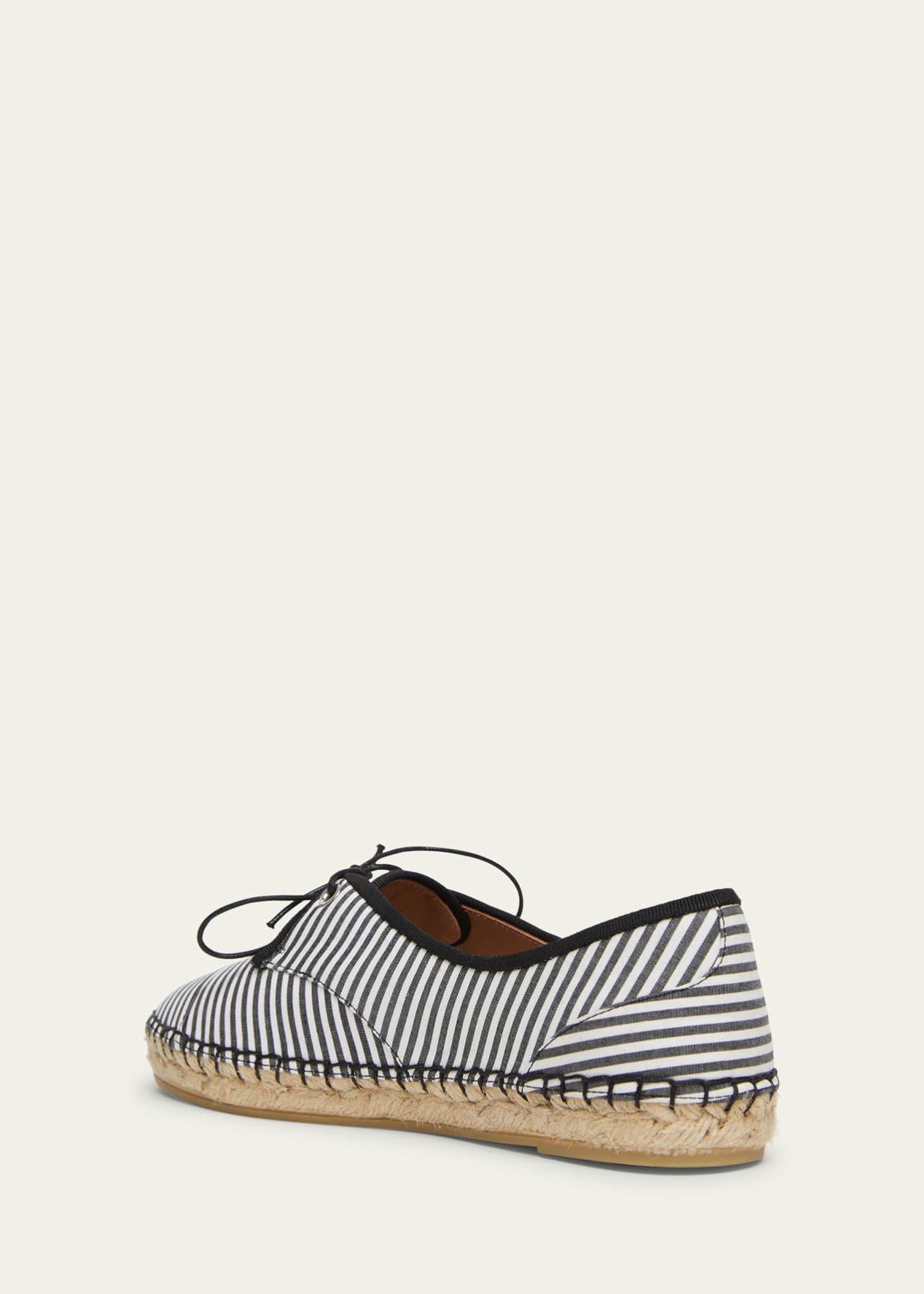 Malone Souliers x Tabitha Simmons Tyler Striped Cotton Lace-Up Espadrilles Image 2 of 3